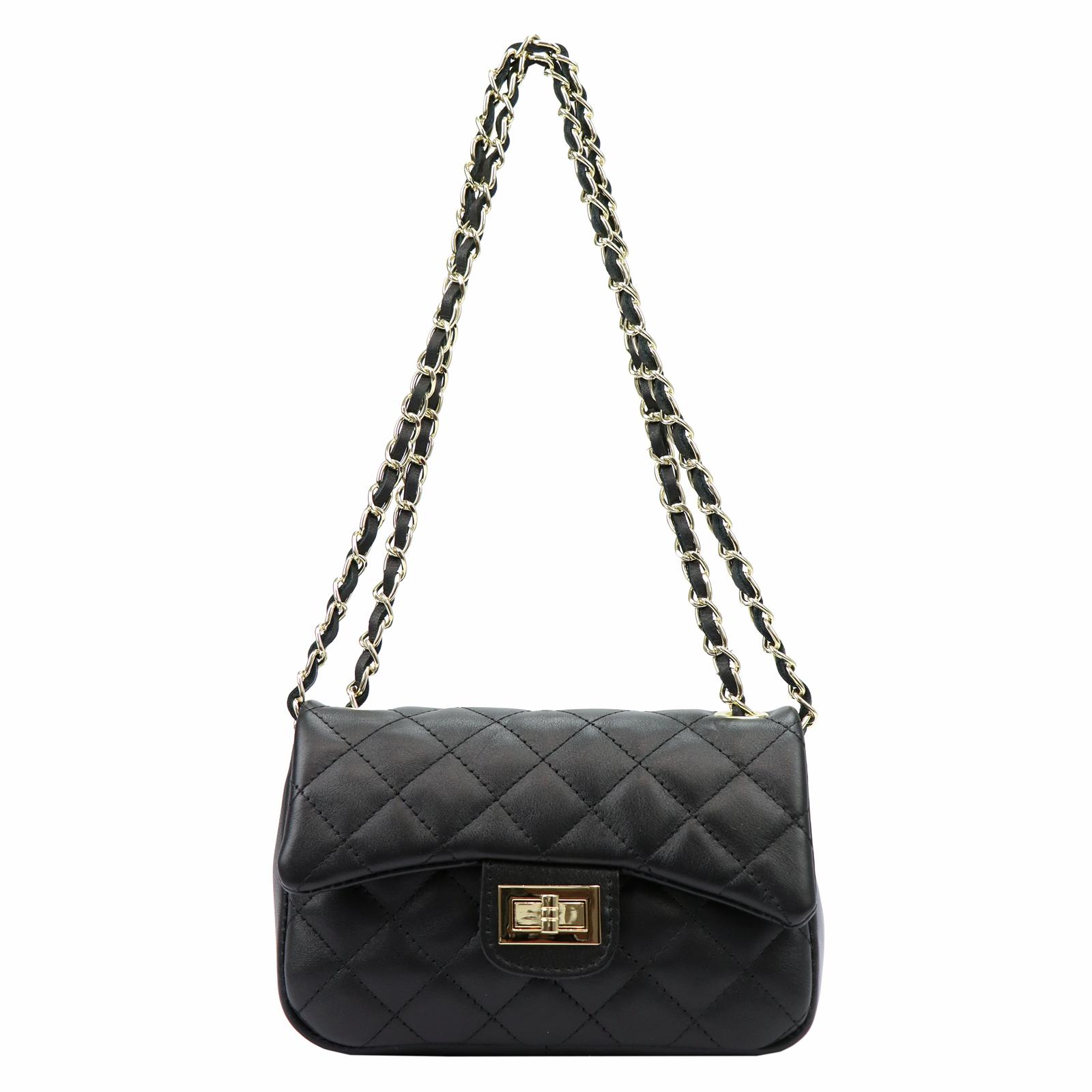 Černá Kožená kabelka Luka 240-02