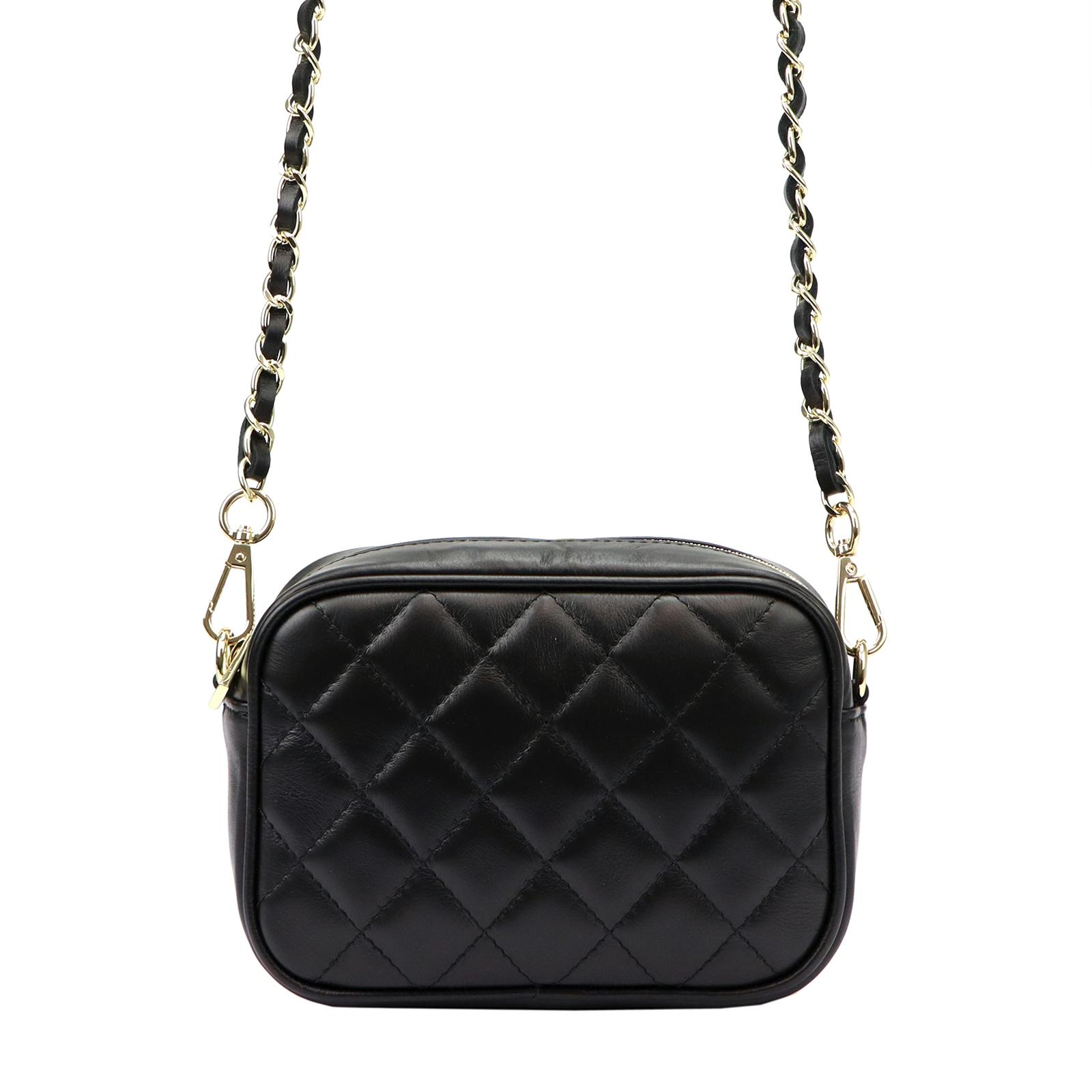 Černá Kožená kabelka Luka 060-02