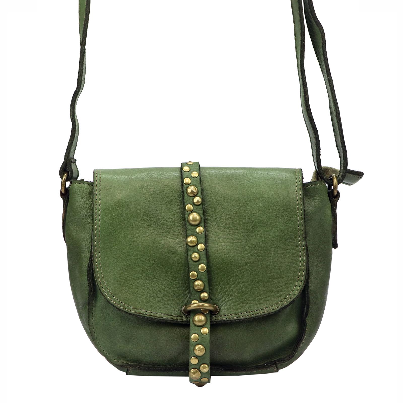 Zelená Kožená kabelka VS 200