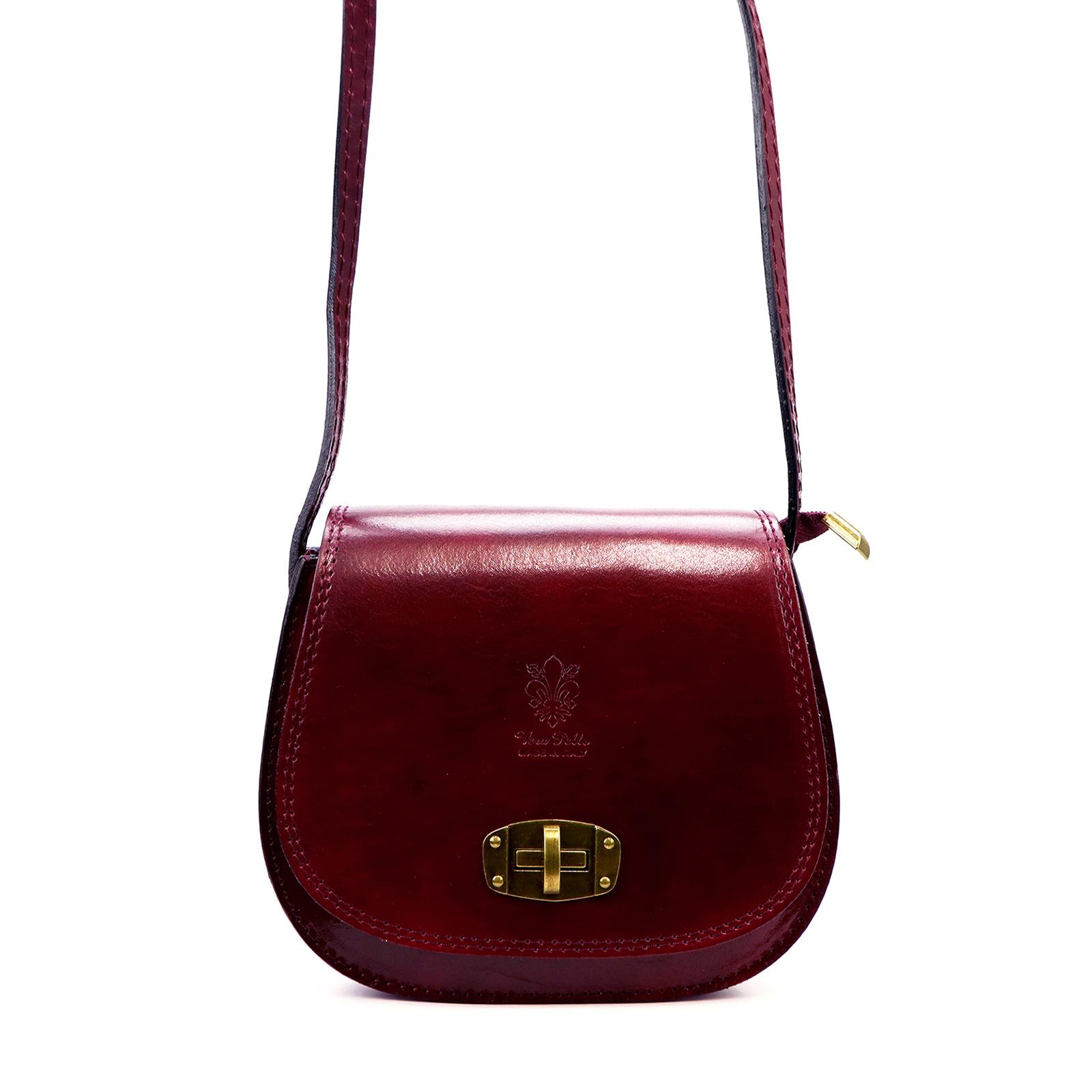 Červená Kožená kabelka Gregorio 711