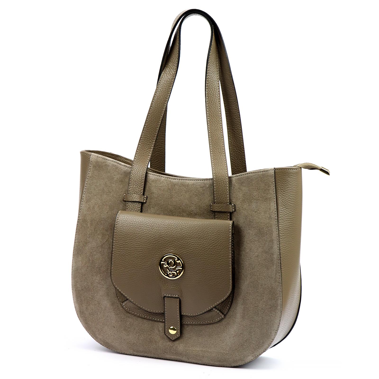 Hnědá Kožená kabelka Gregorio 9271