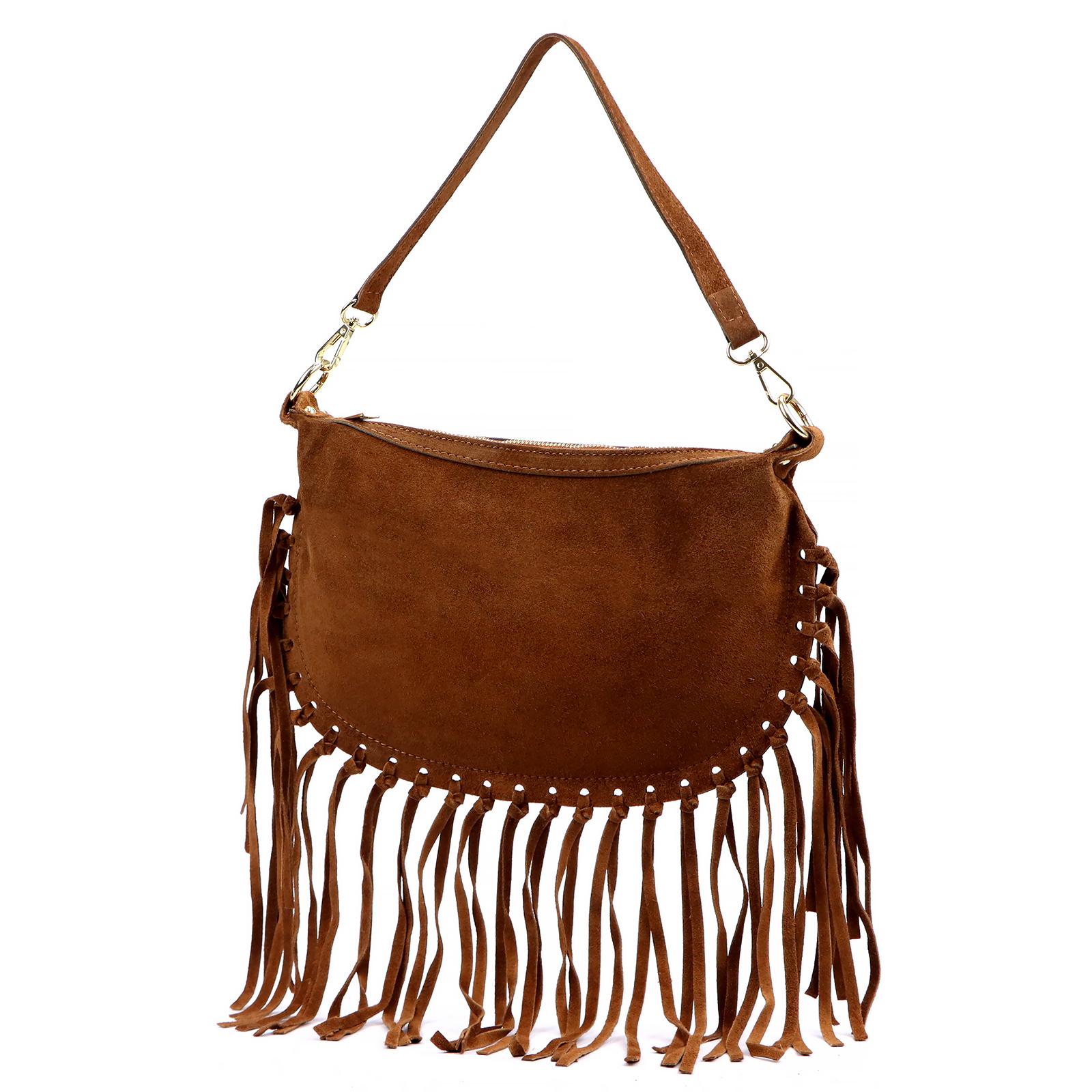 Hnědá Kožená kabelka Luka 510-52