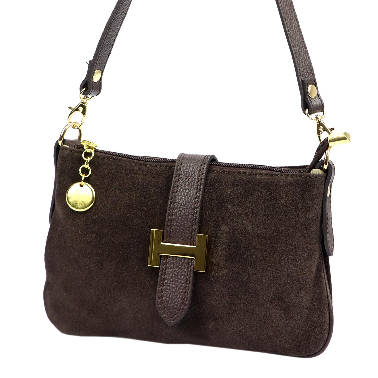 Hnědá Kožená kabelka Luka 860-52