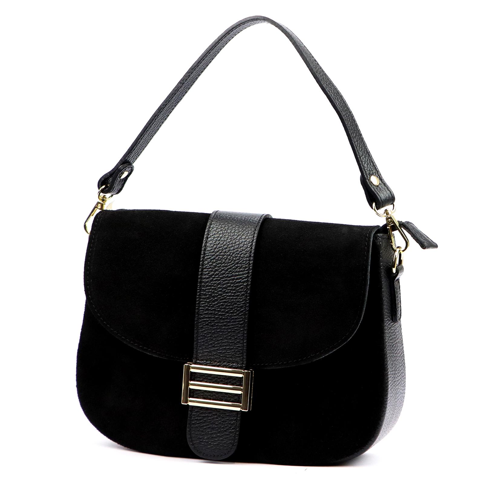 Černá Kožená kabelka Luka 100-62