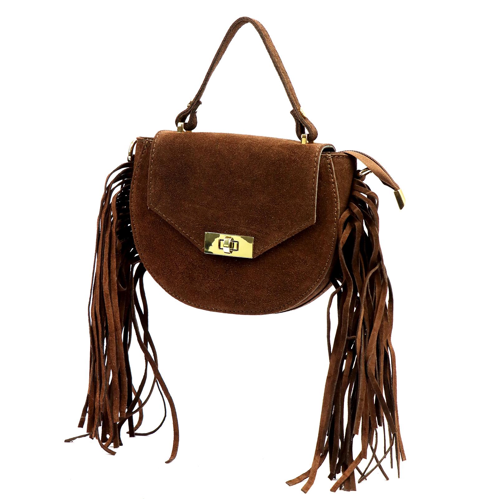 Hnědá Kožená kabelka Luka 560-52