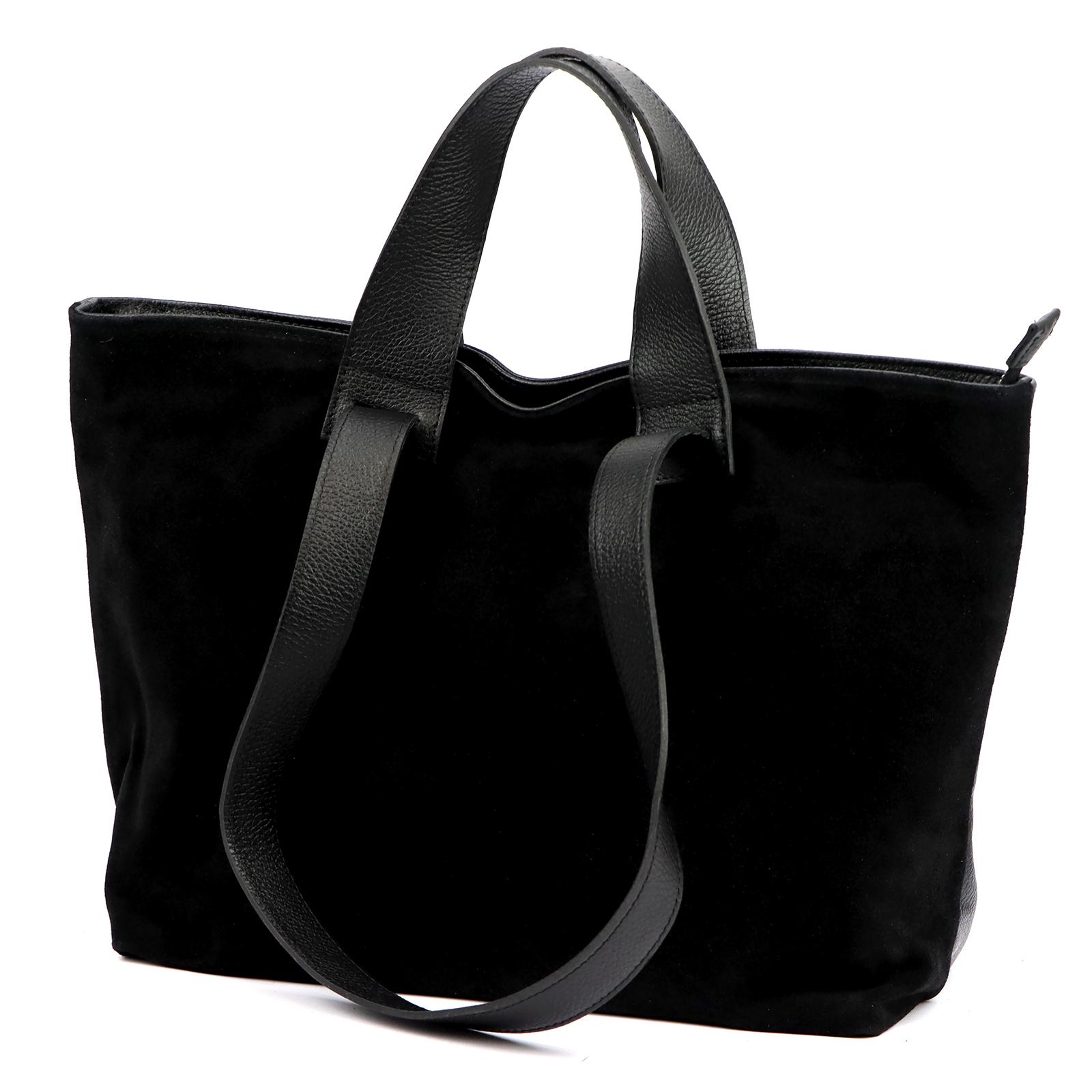 Černá Kožená kabelka Luka 770-52