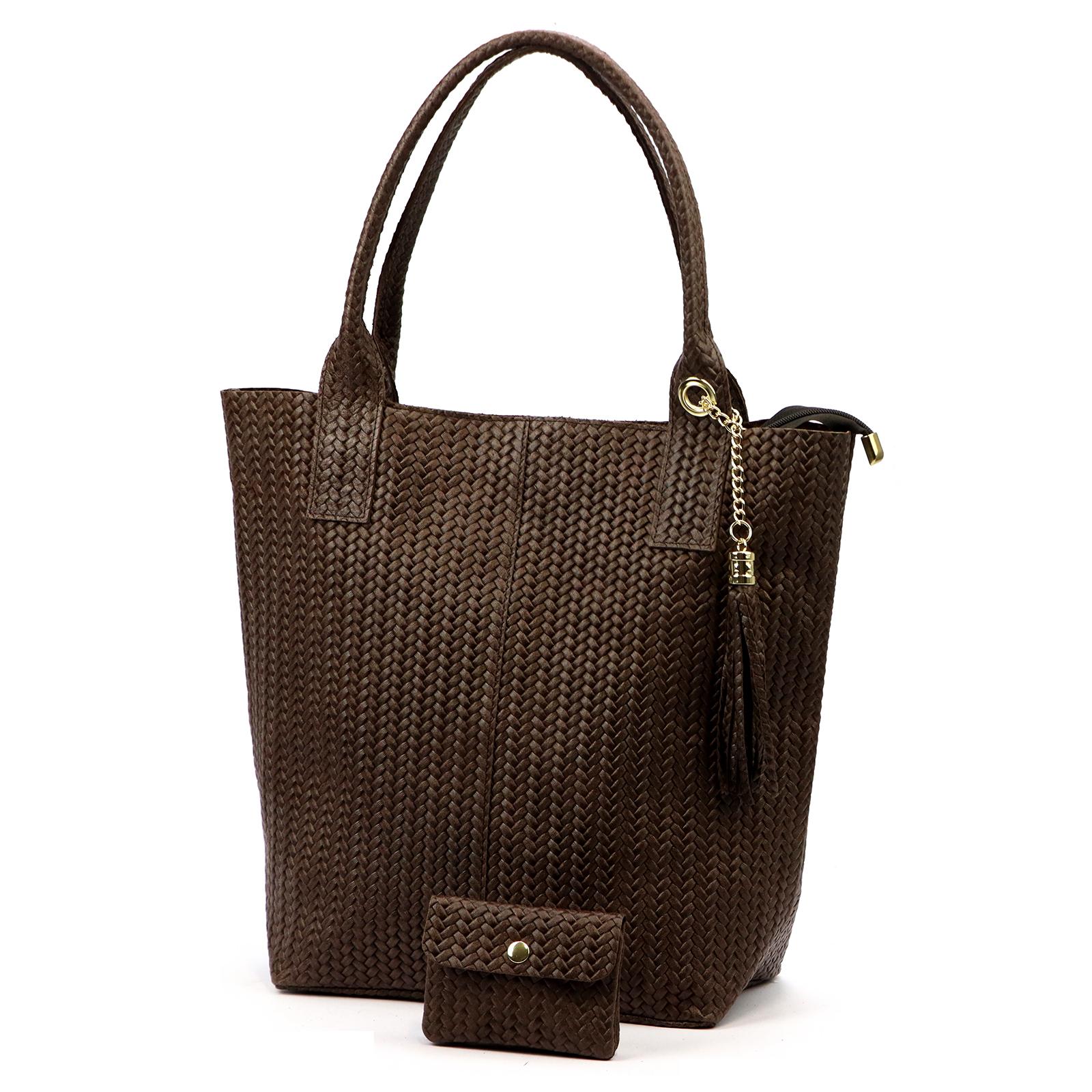 Hnědá Kožená kabelka Luka LEFTROP+AKBEROT 820-62