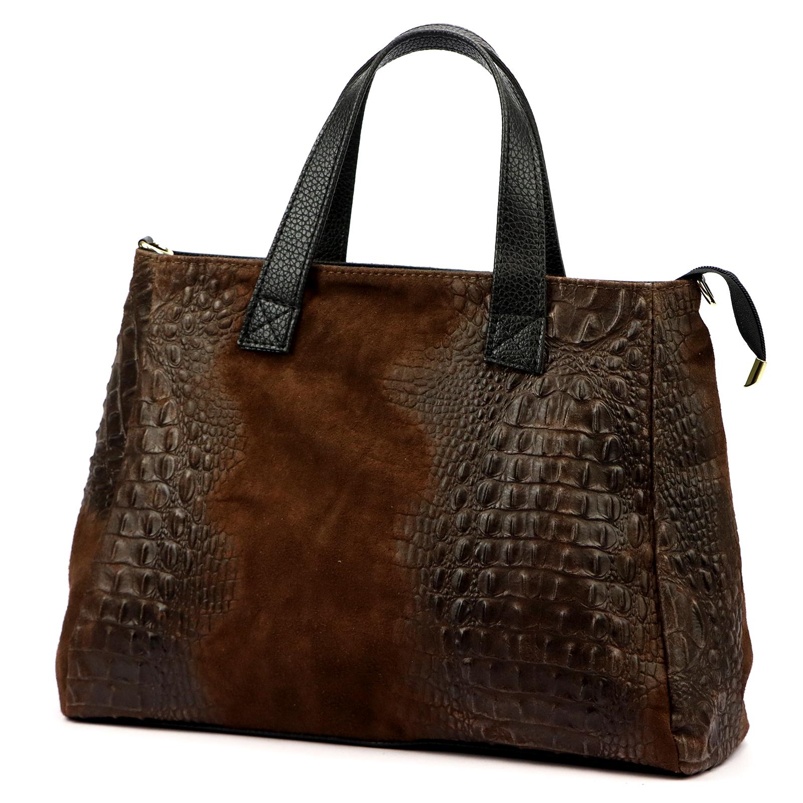 Hnědá Kožená kabelka Luka OCORC 430-62