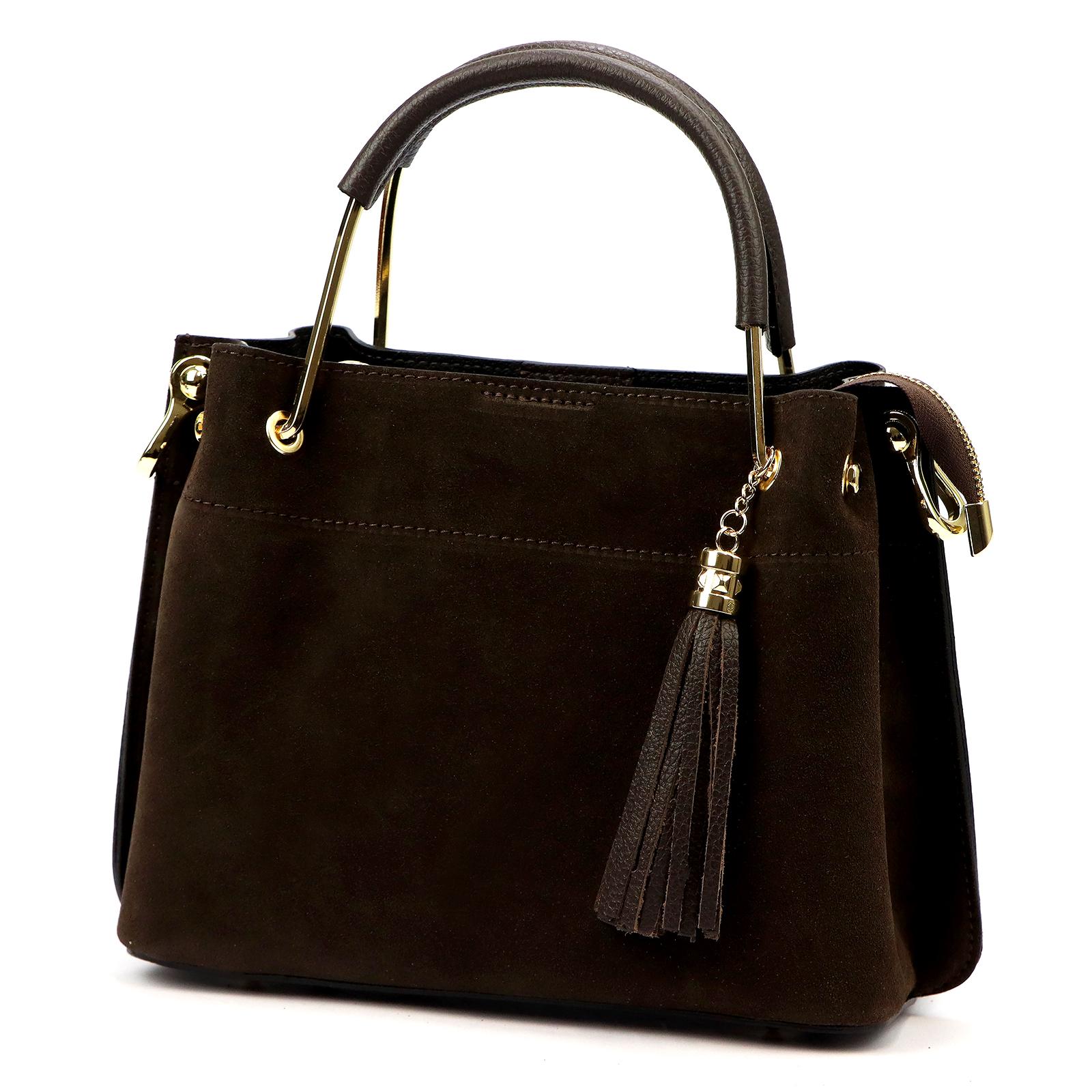 Hnědá Kožená kabelka Luka 640-62