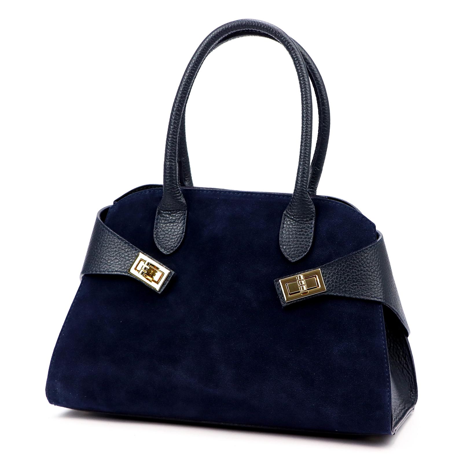 Modrá Kožená kabelka Luka 600-62