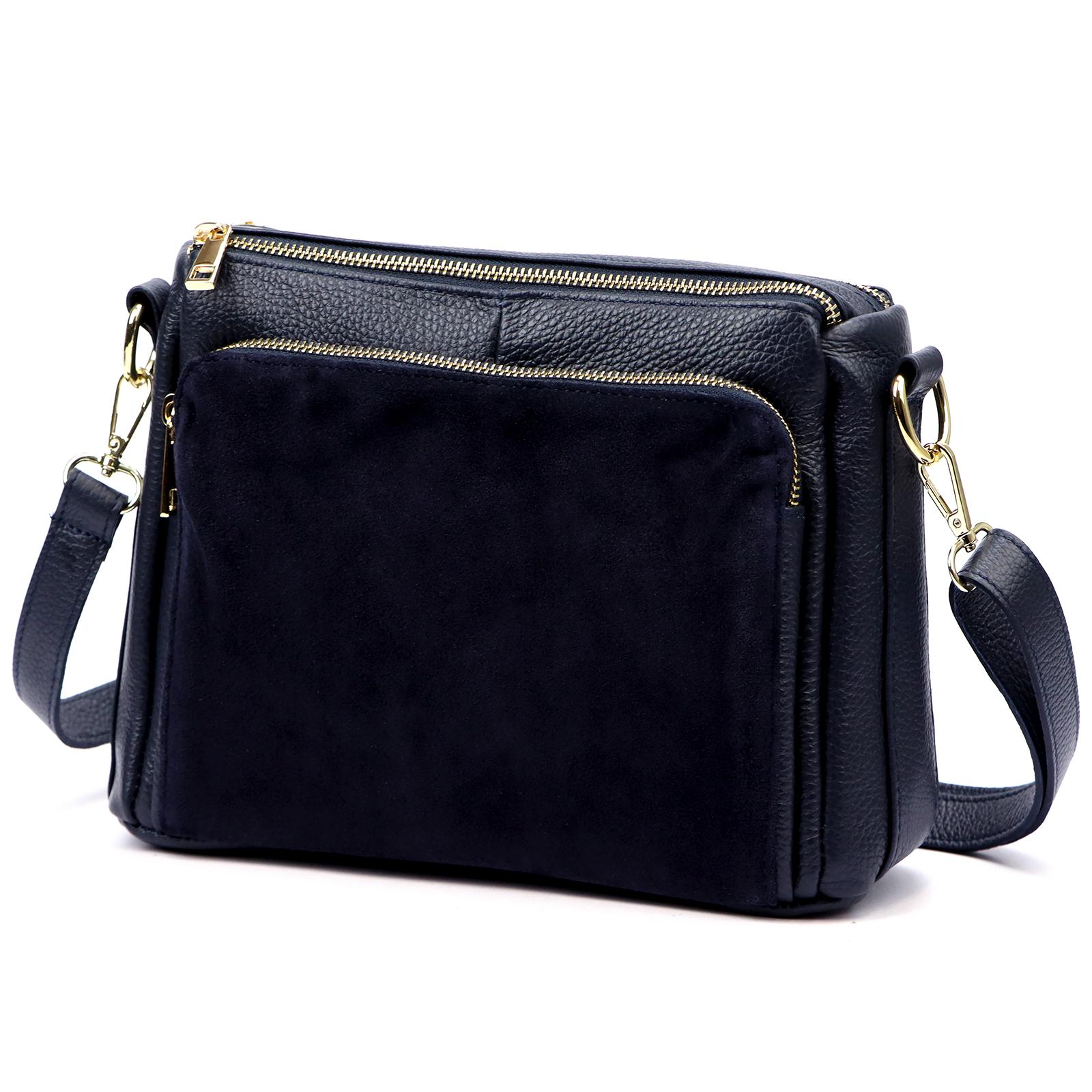 Modrá Kožená kabelka Luka 800-62