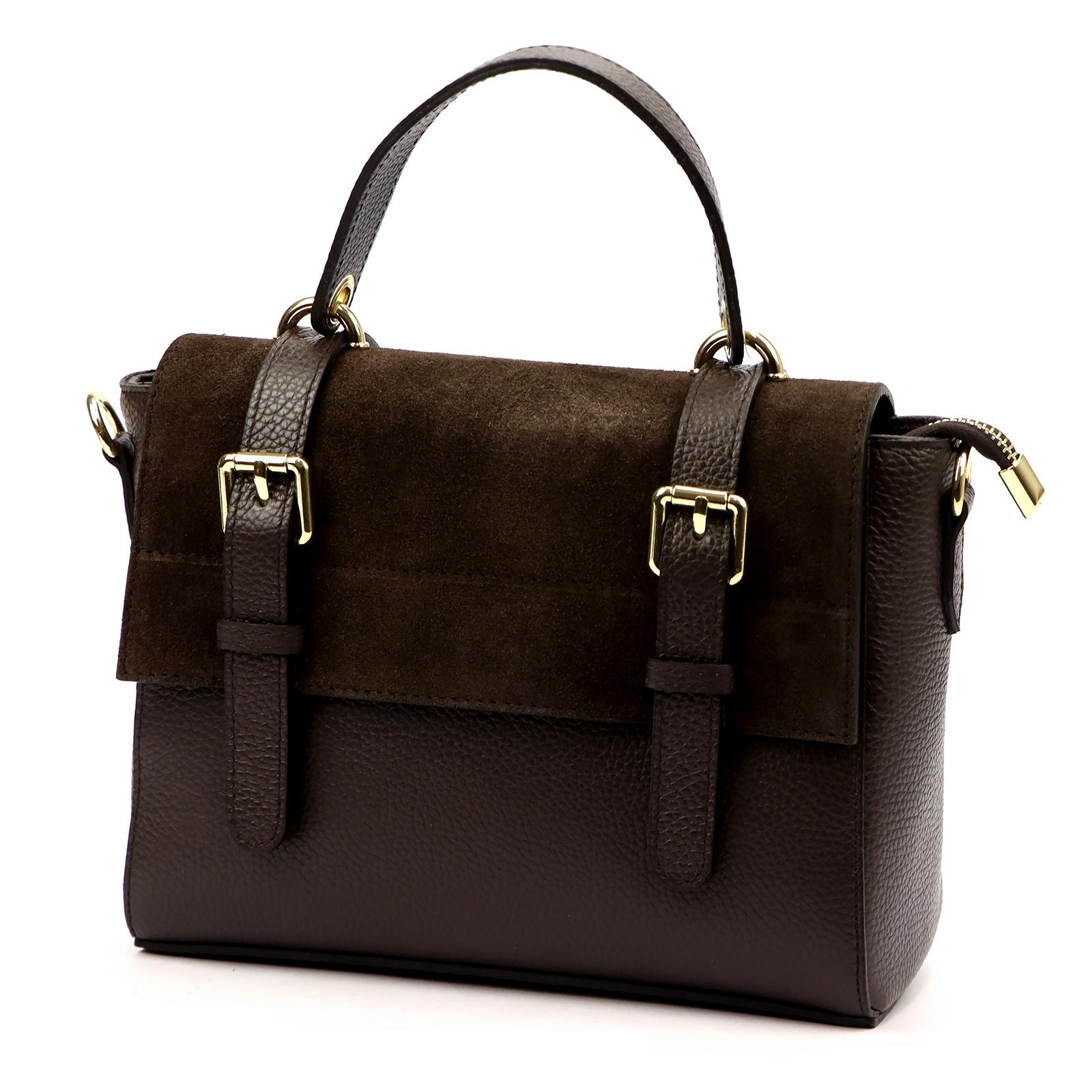 Hnědá Kožená kabelka Luka 650-62