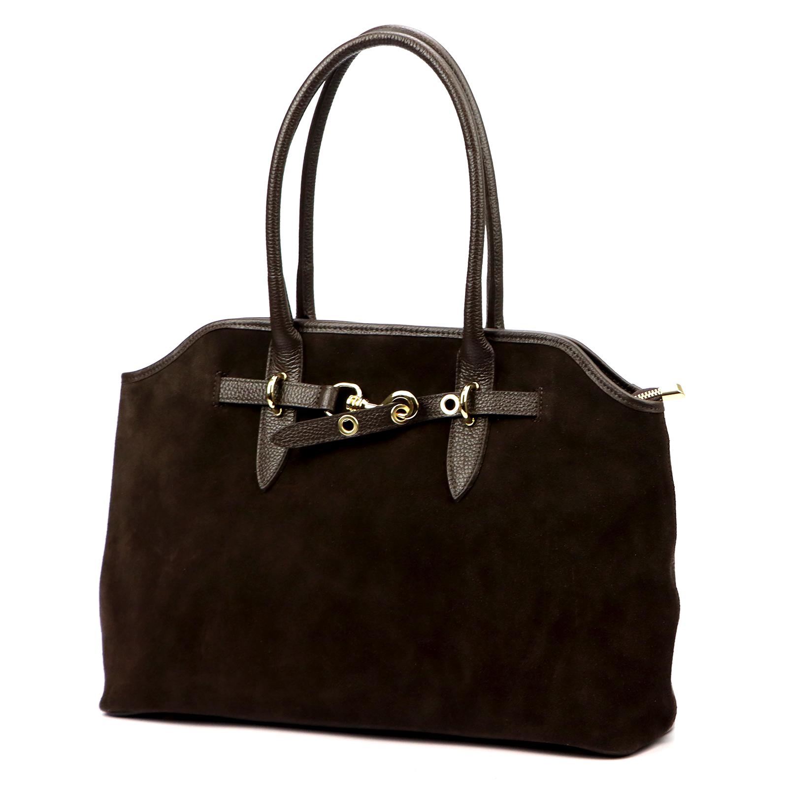 Hnědá Kožená kabelka Luka 450-62