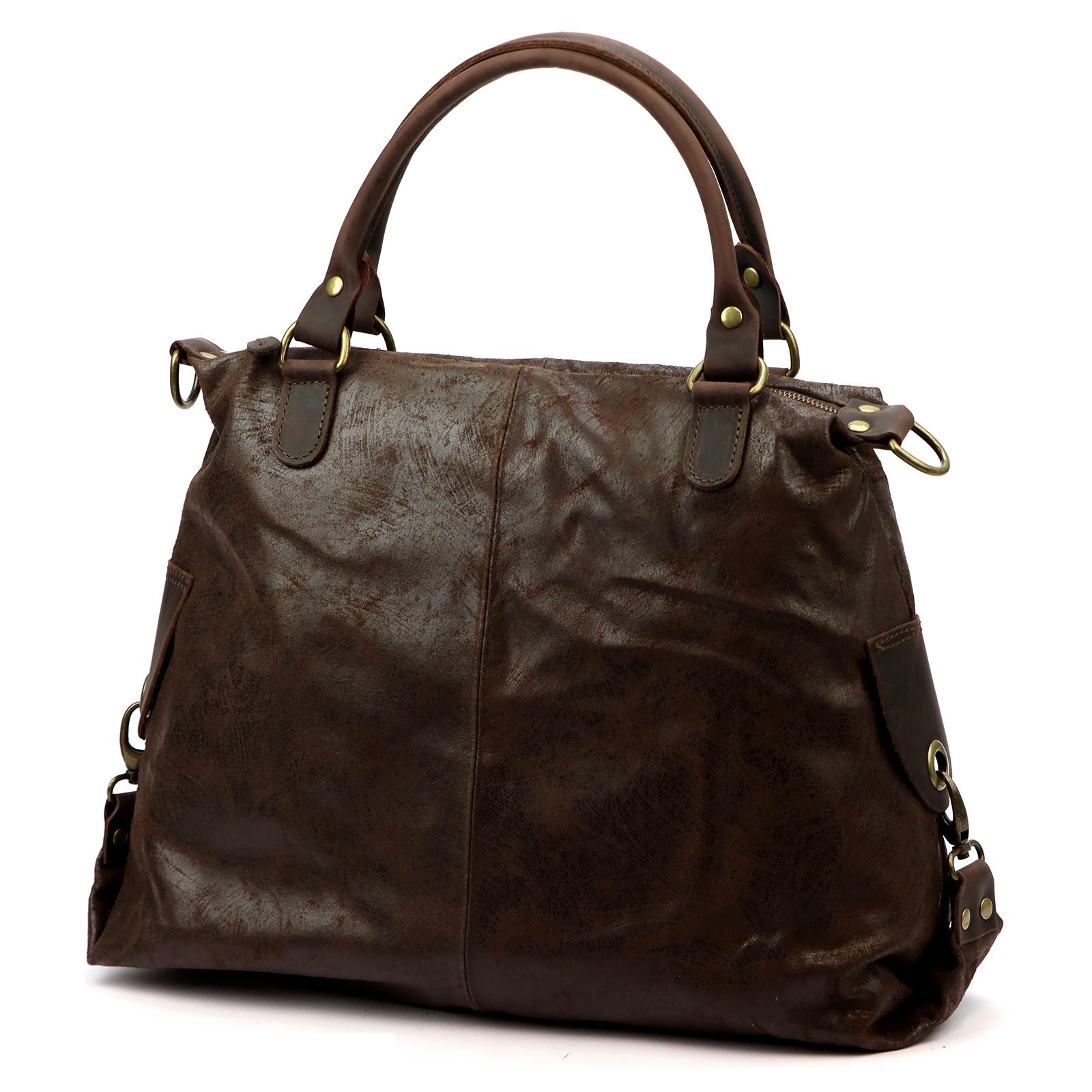 Hnědá Kožená kabelka Luka 410-62