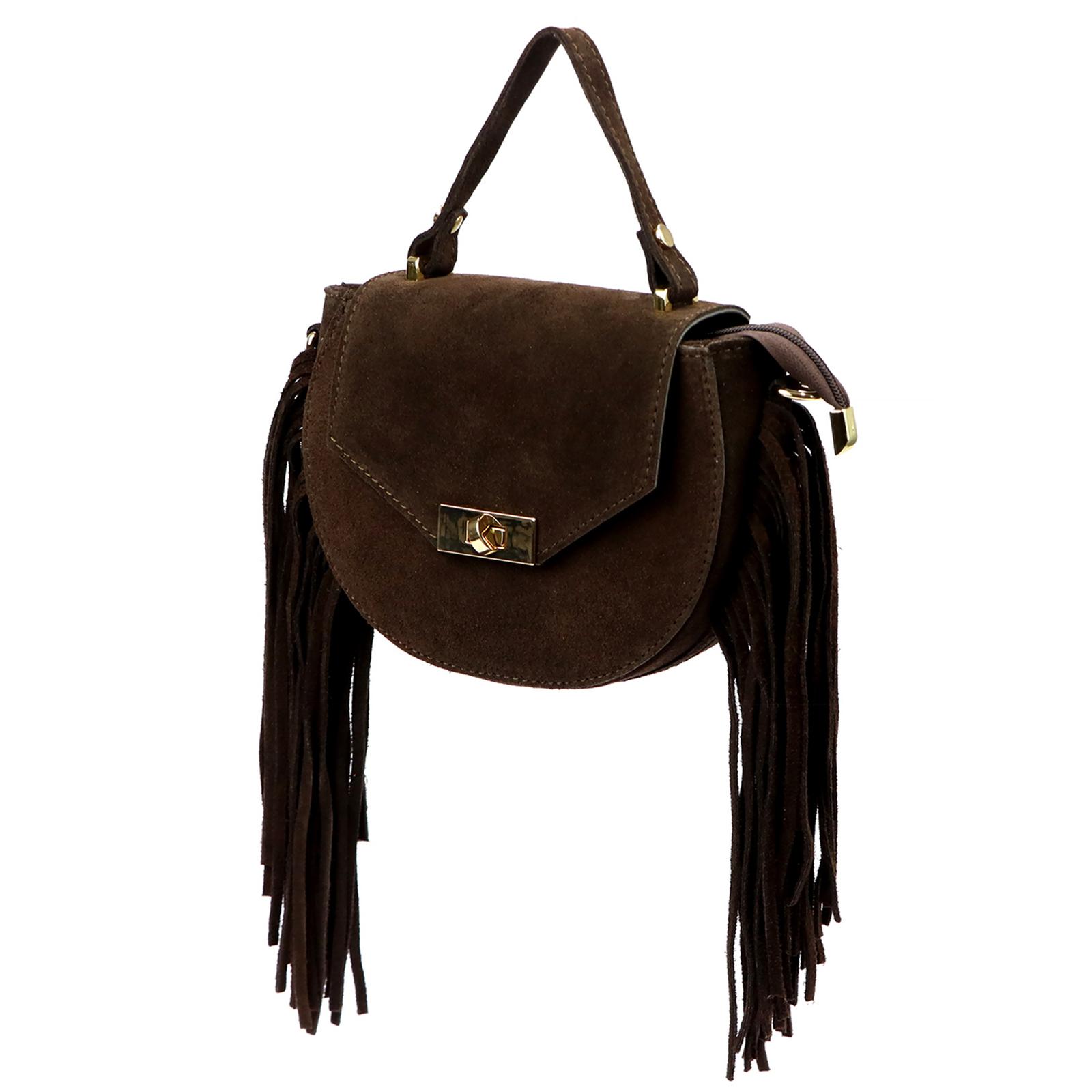 Hnědá Kožená kabelka Luka 560-52