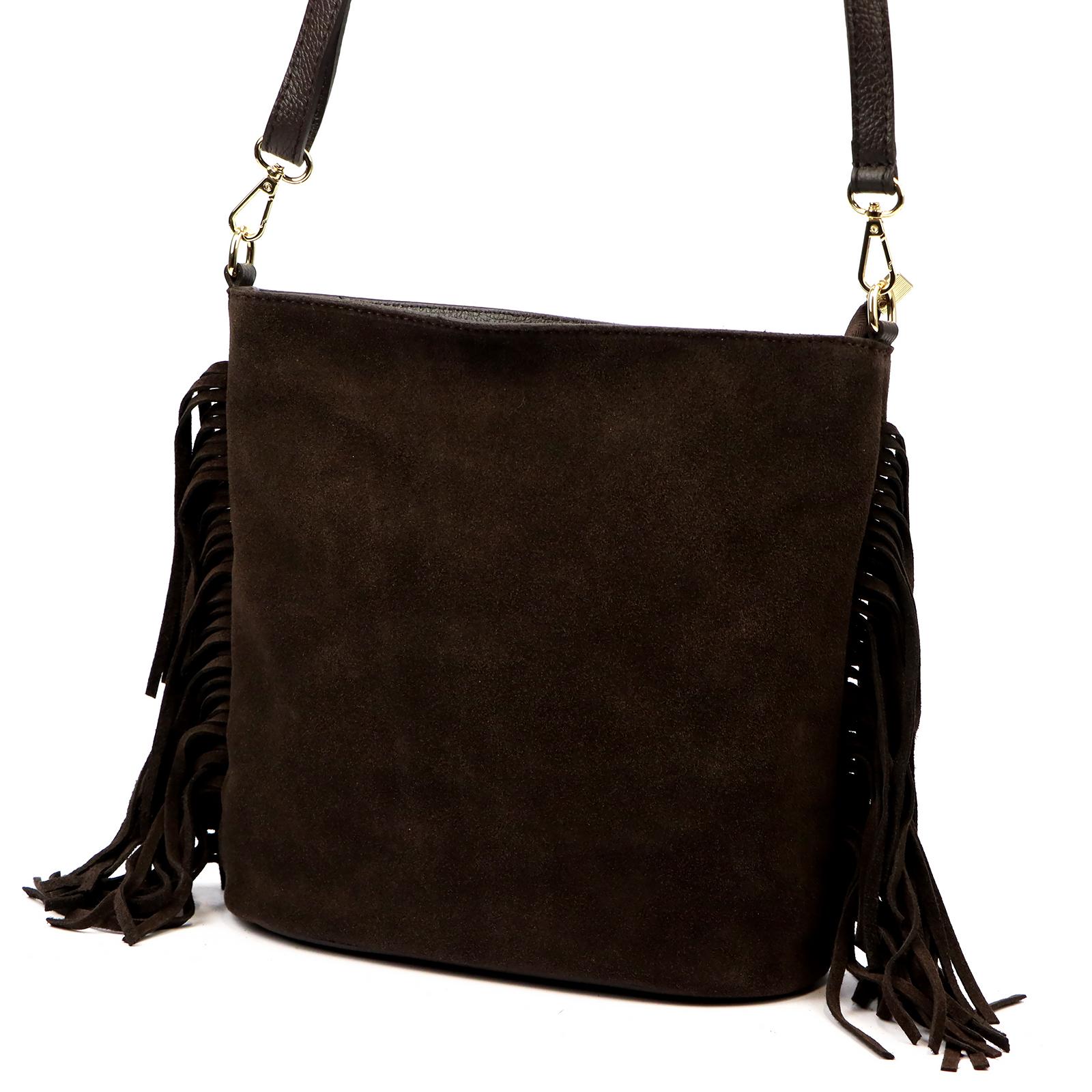 Hnědá Kožená kabelka Luka 030-62