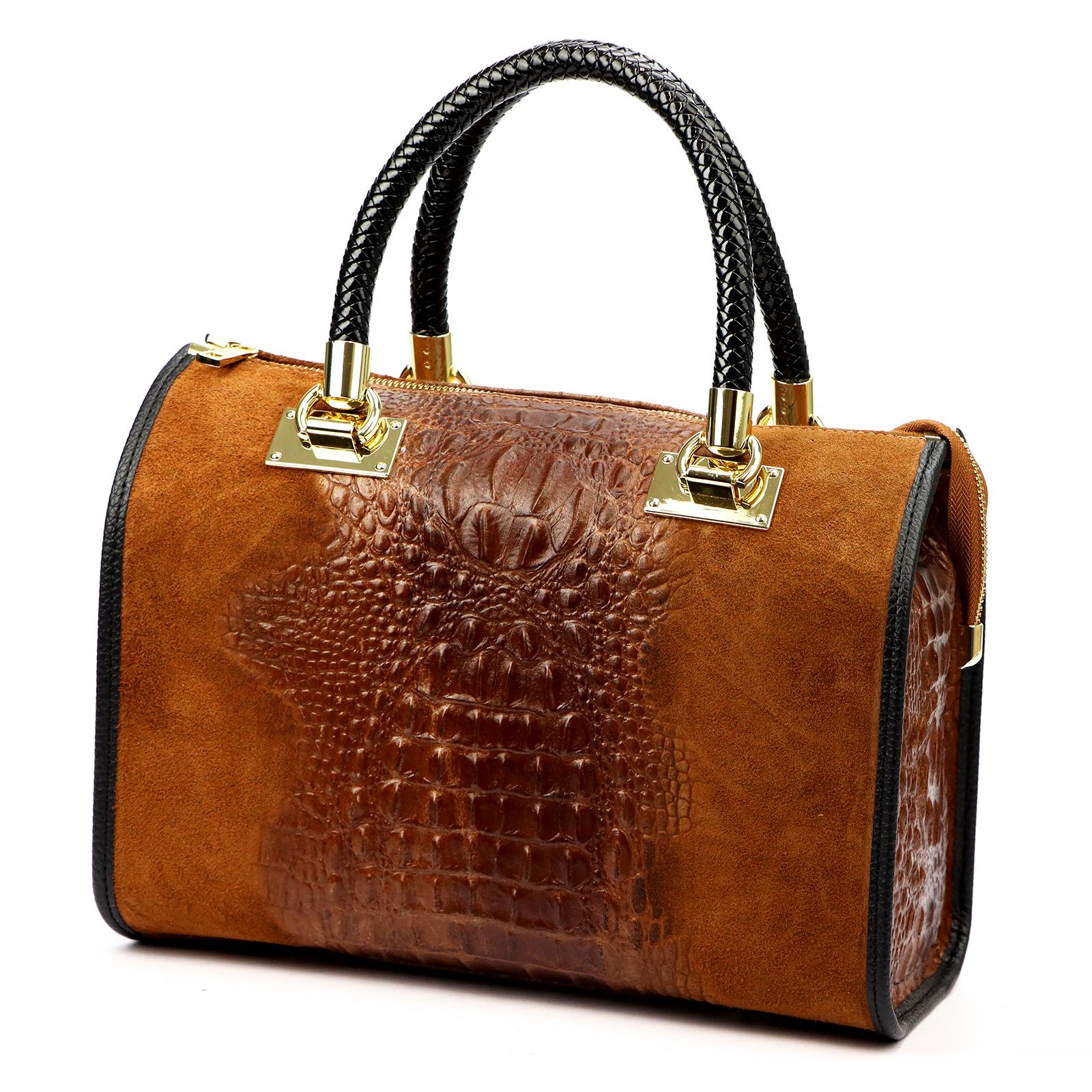 Hnědá Kožená kabelka Luka OCORC 880-52