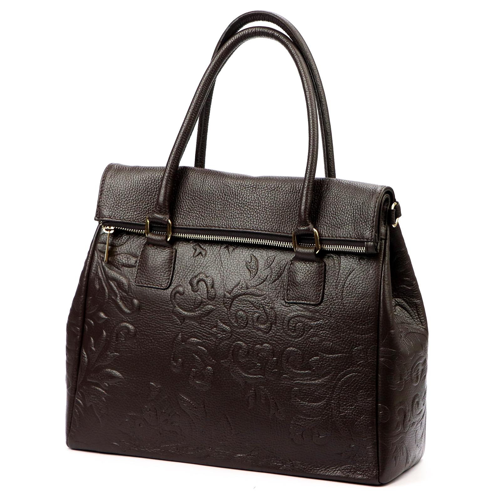 Hnědá Kožená kabelka Luka ORALLOD 450-02