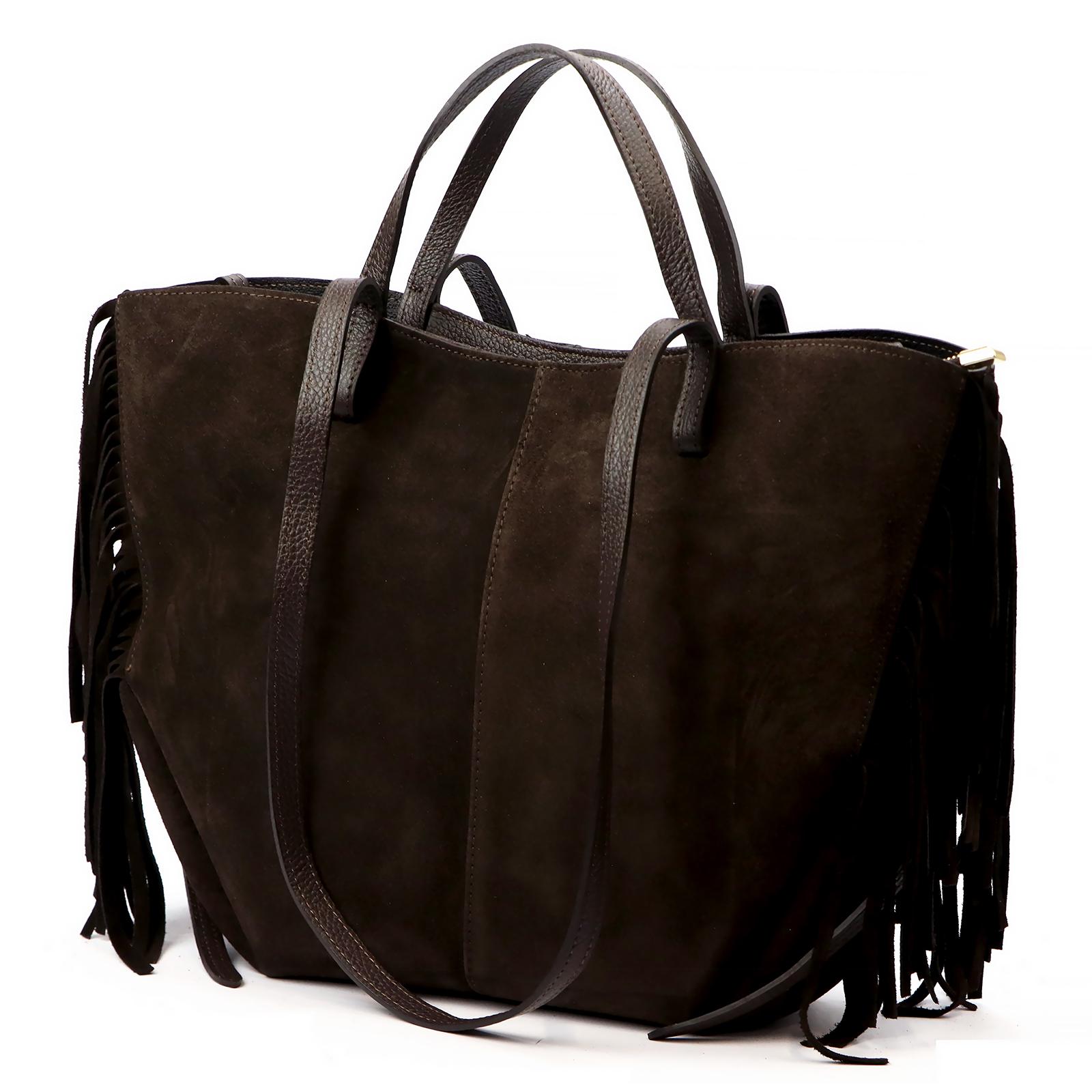 Hnědá Kožená kabelka Luka D 560-62