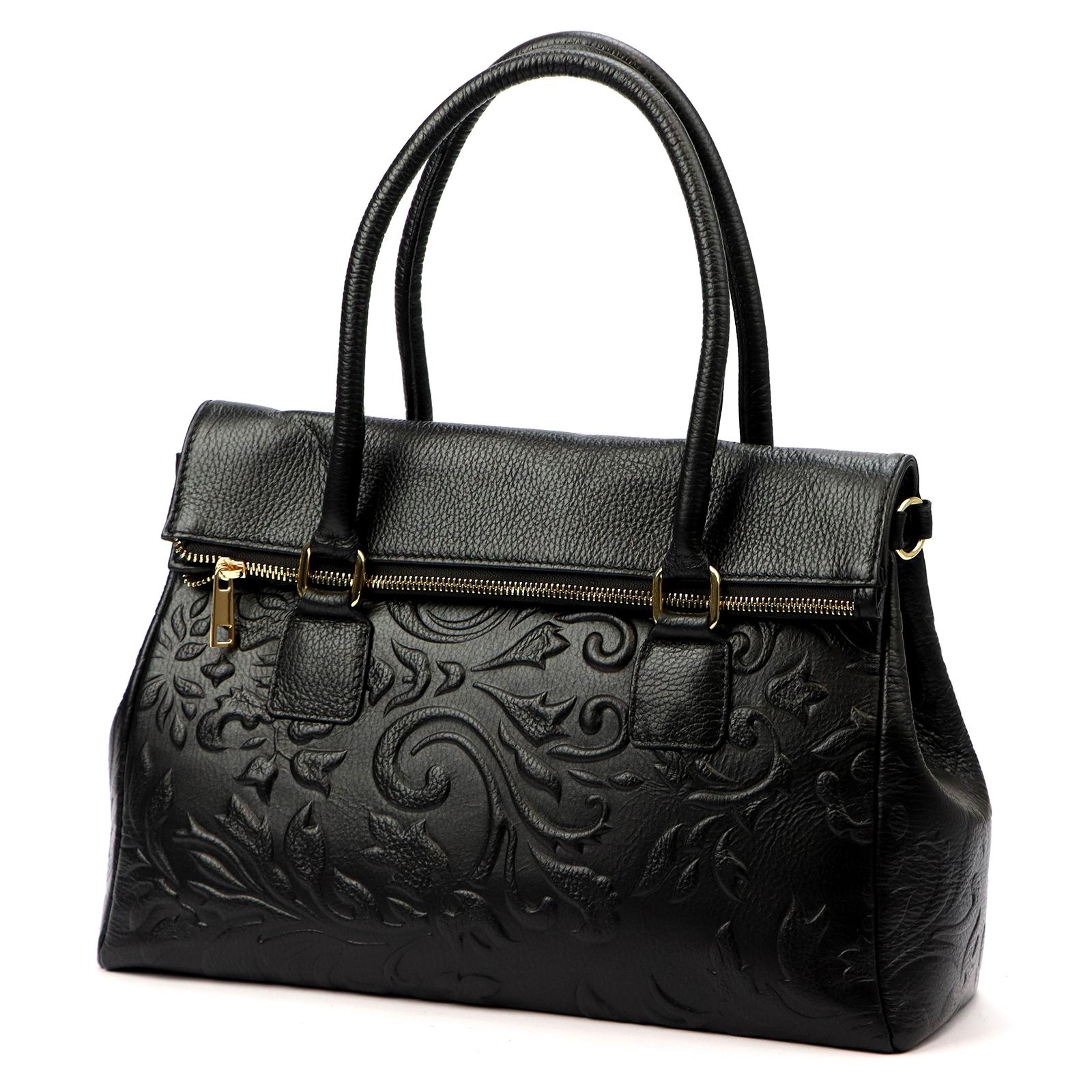 Černá Kožená kabelka Luka ORALLOD NM 450-02