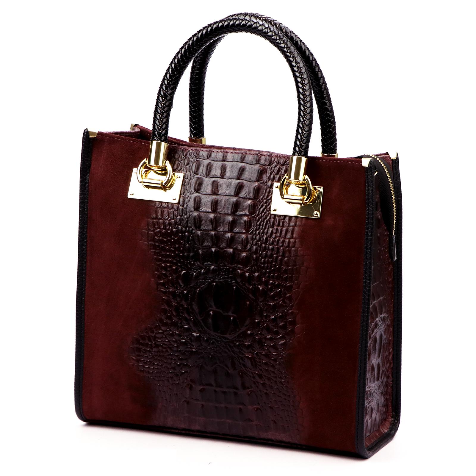 Červená Kožená kabelka Luka OCORC 270-62