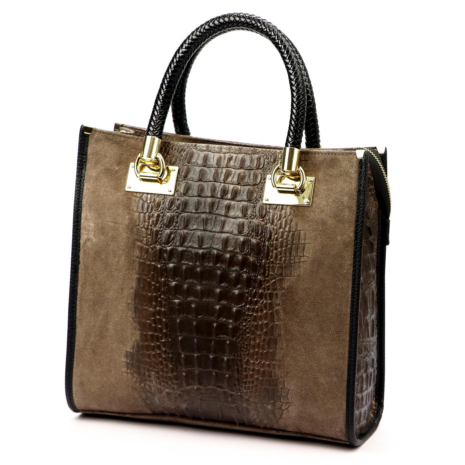 Hnědá Kožená kabelka Luka OCORC 270-62