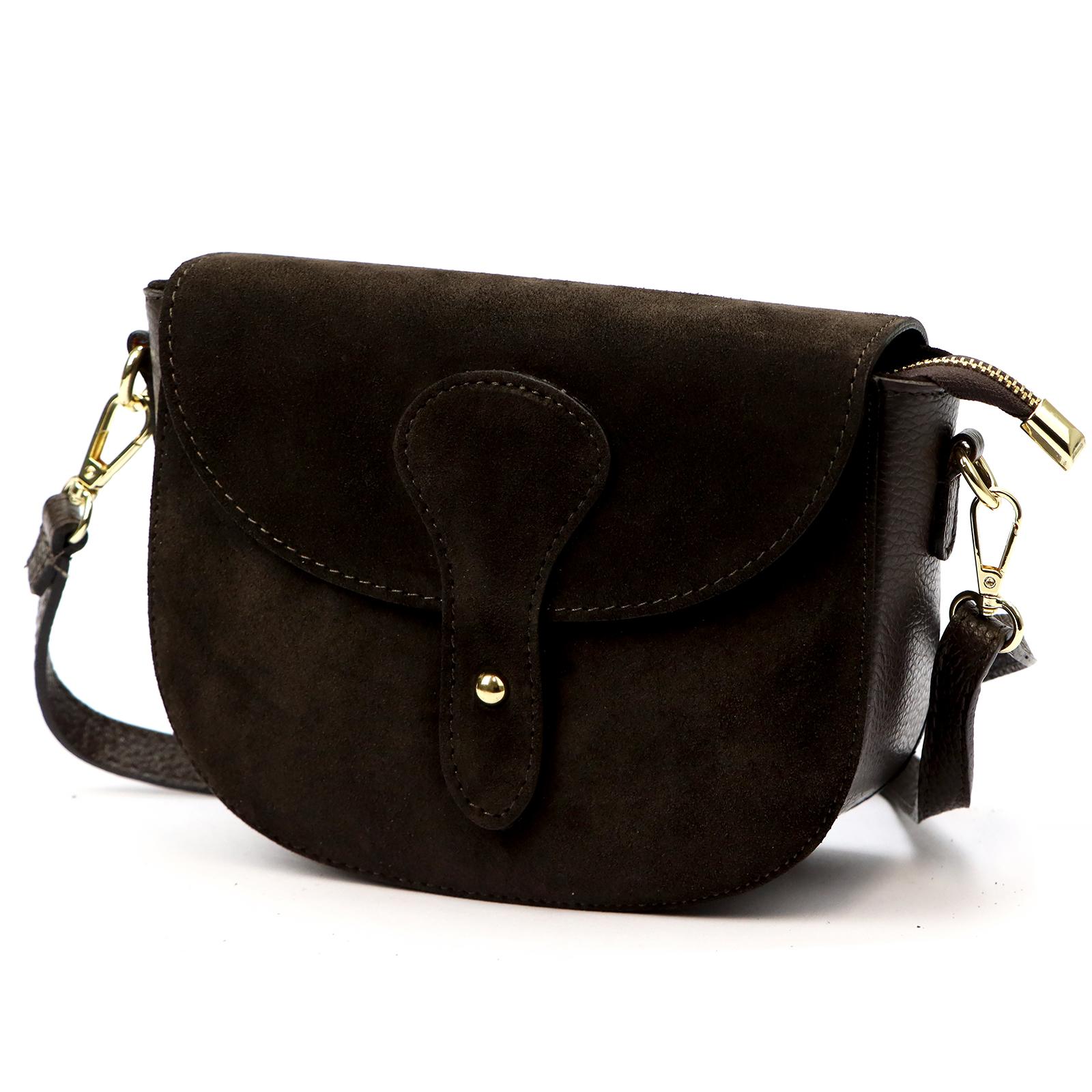 Hnědá Kožená kabelka Luka 760-62