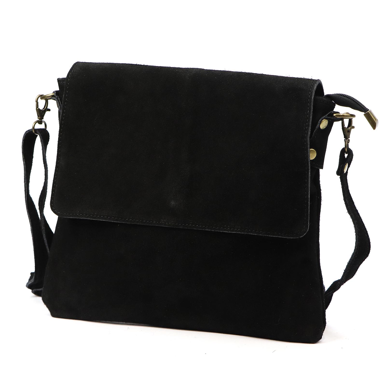 Černá Kožená kabelka Luka D 090-42