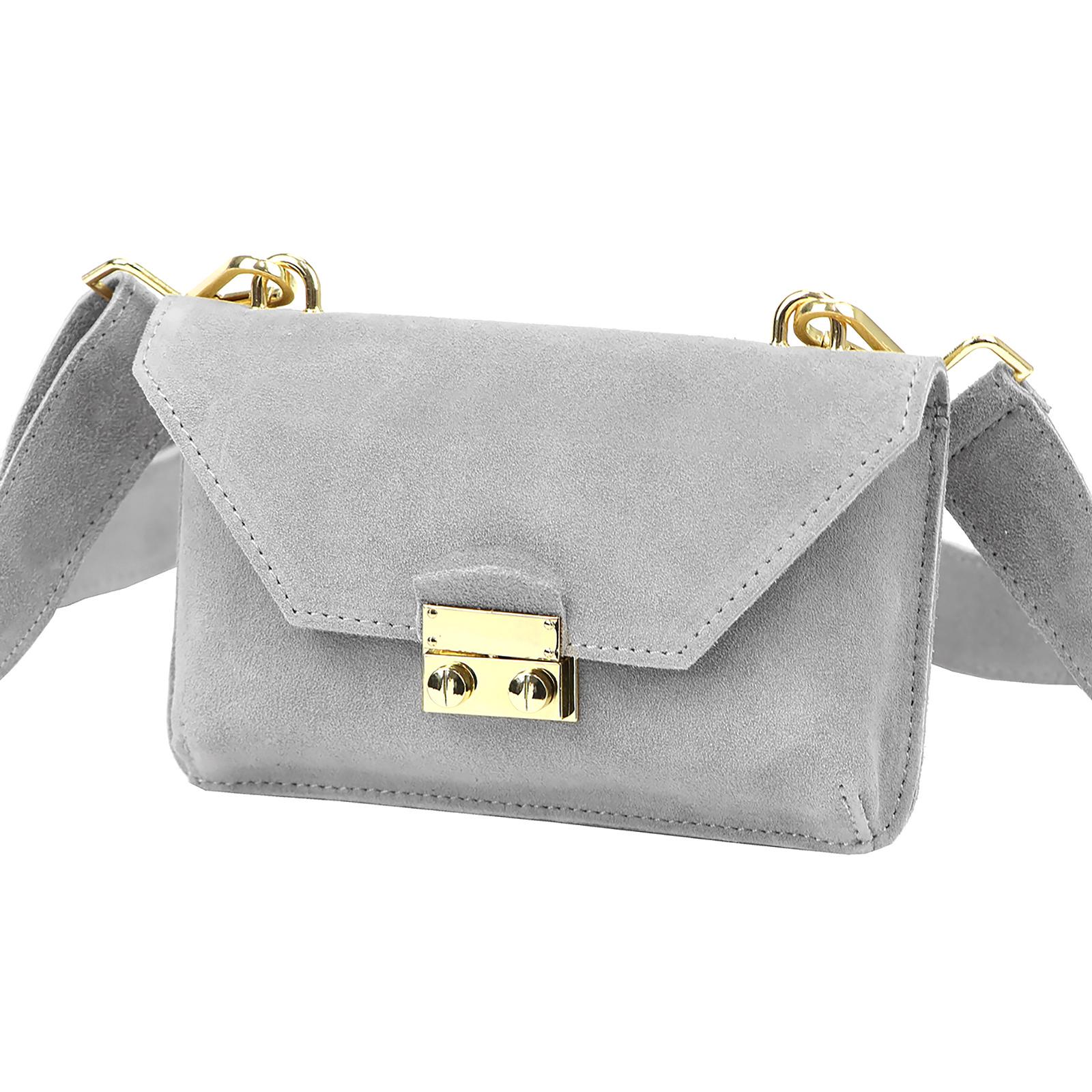 Šedá Kožená kabelka Luka 770-42