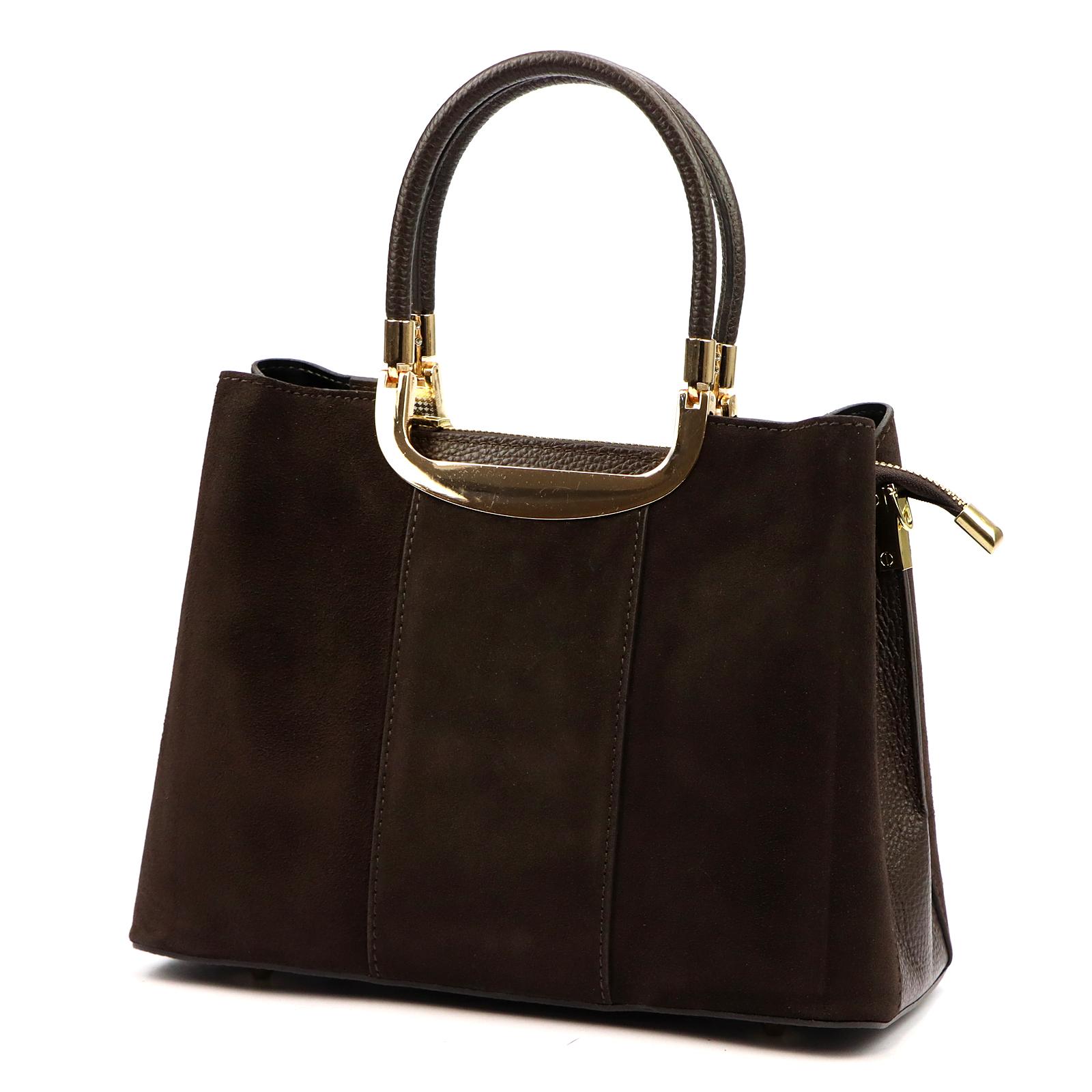 Hnědá Kožená kabelka Luka 960-62