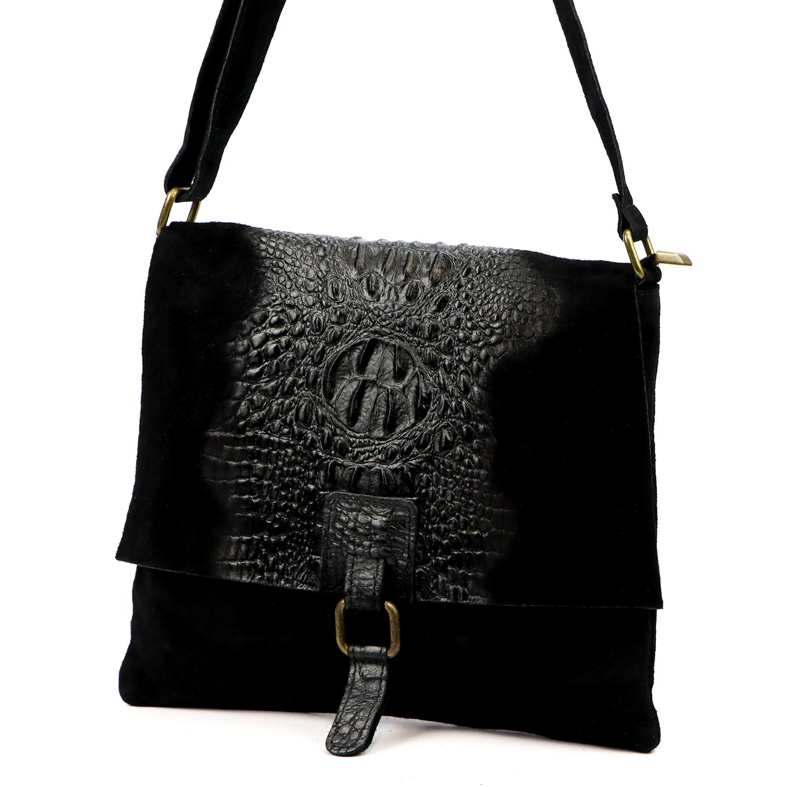 Černá Kožená kabelka Luka OCORC 670-62