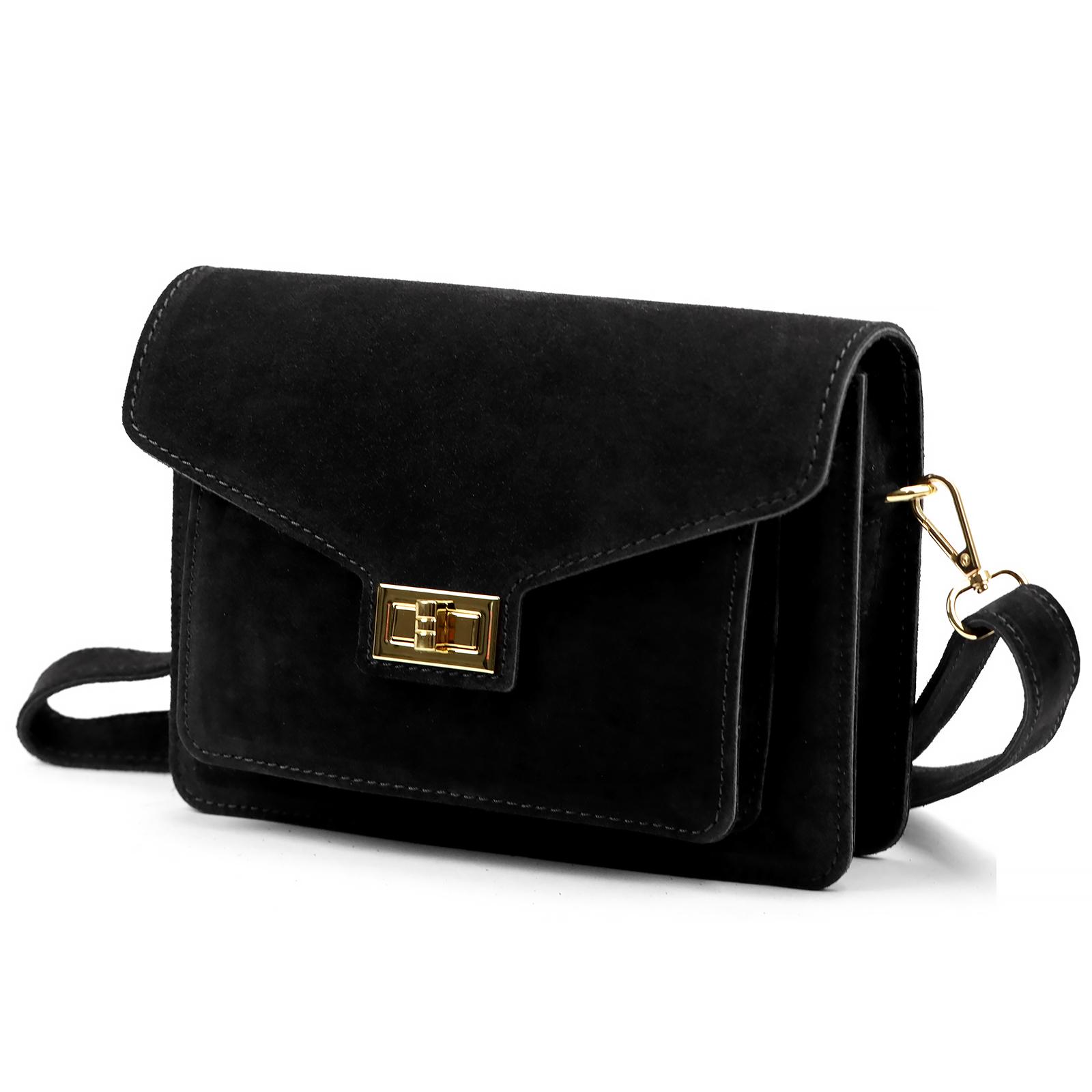 Černá Kožená kabelka Luka 160-62