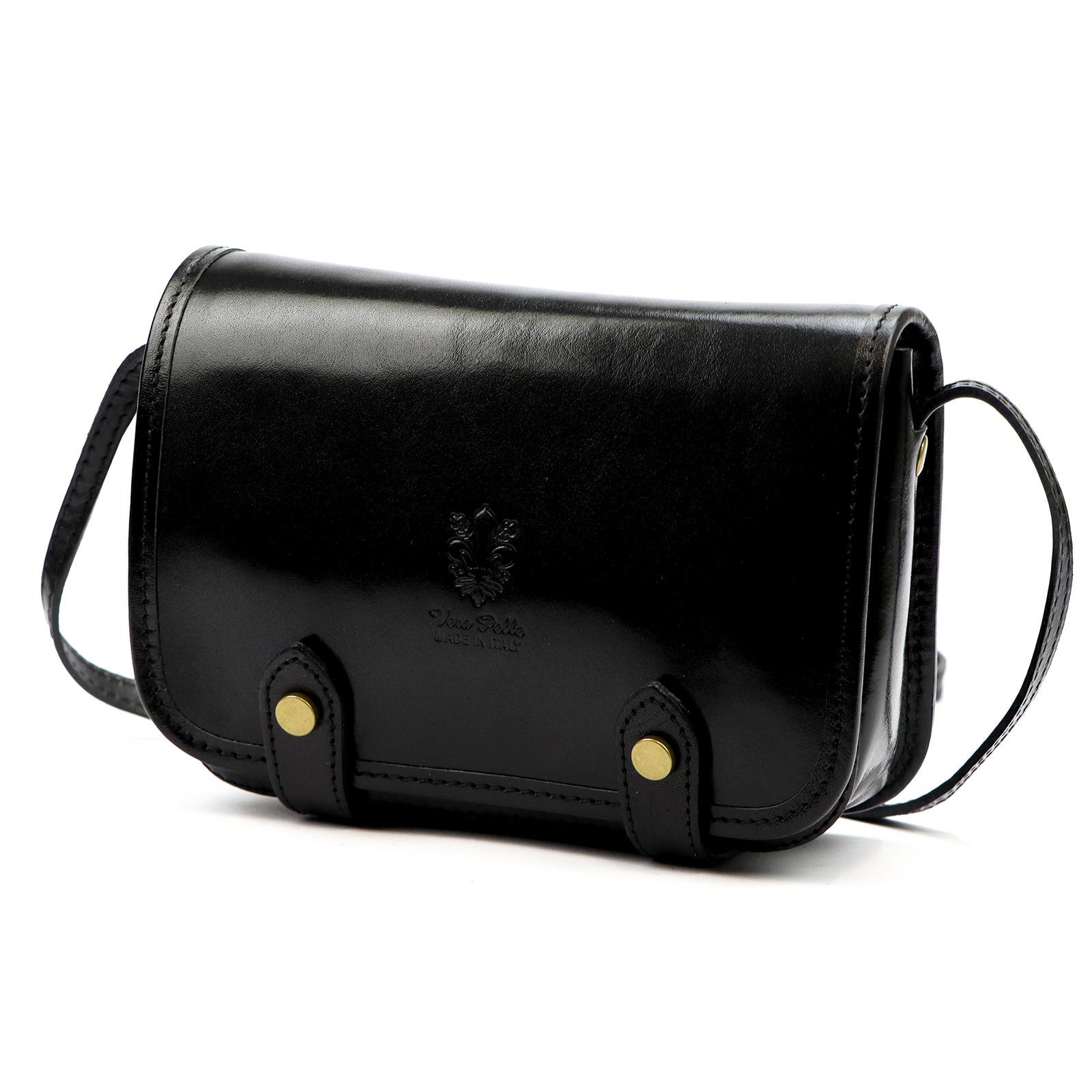 Černá Kožená kabelka Florence 85