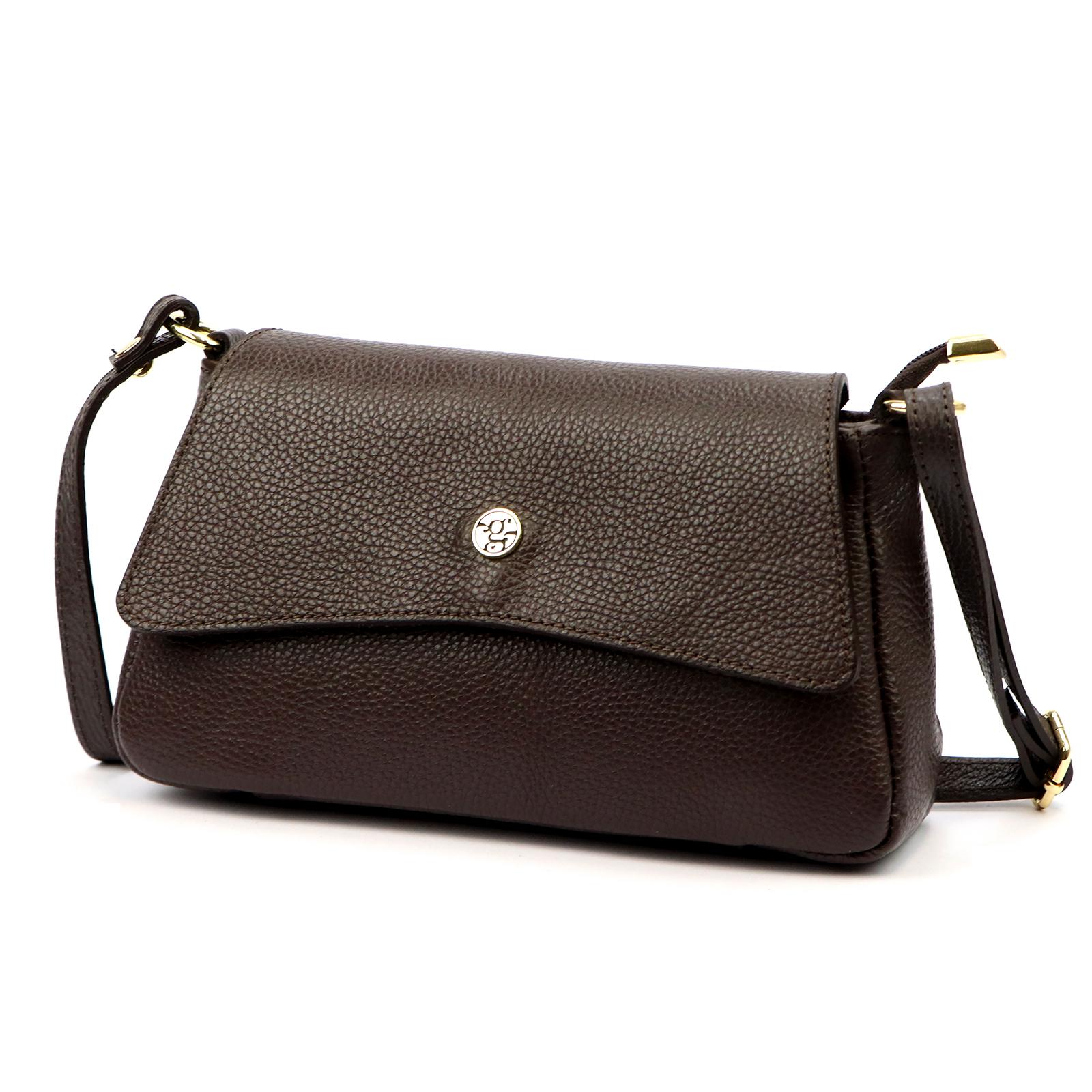 Hnědá Kožená kabelka Gregorio ORALLOD 6471