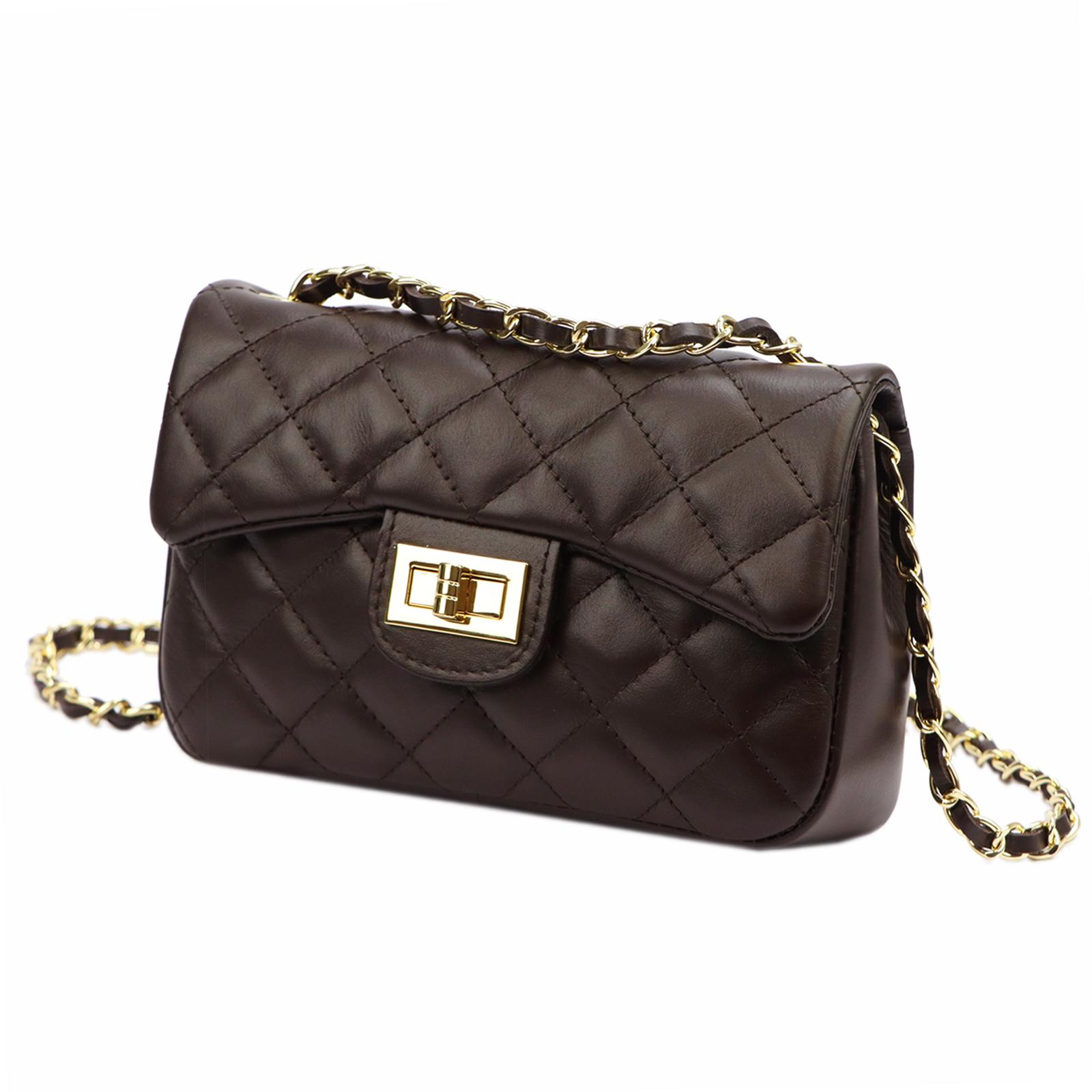 Hnědá Kožená kabelka Luka 240-02