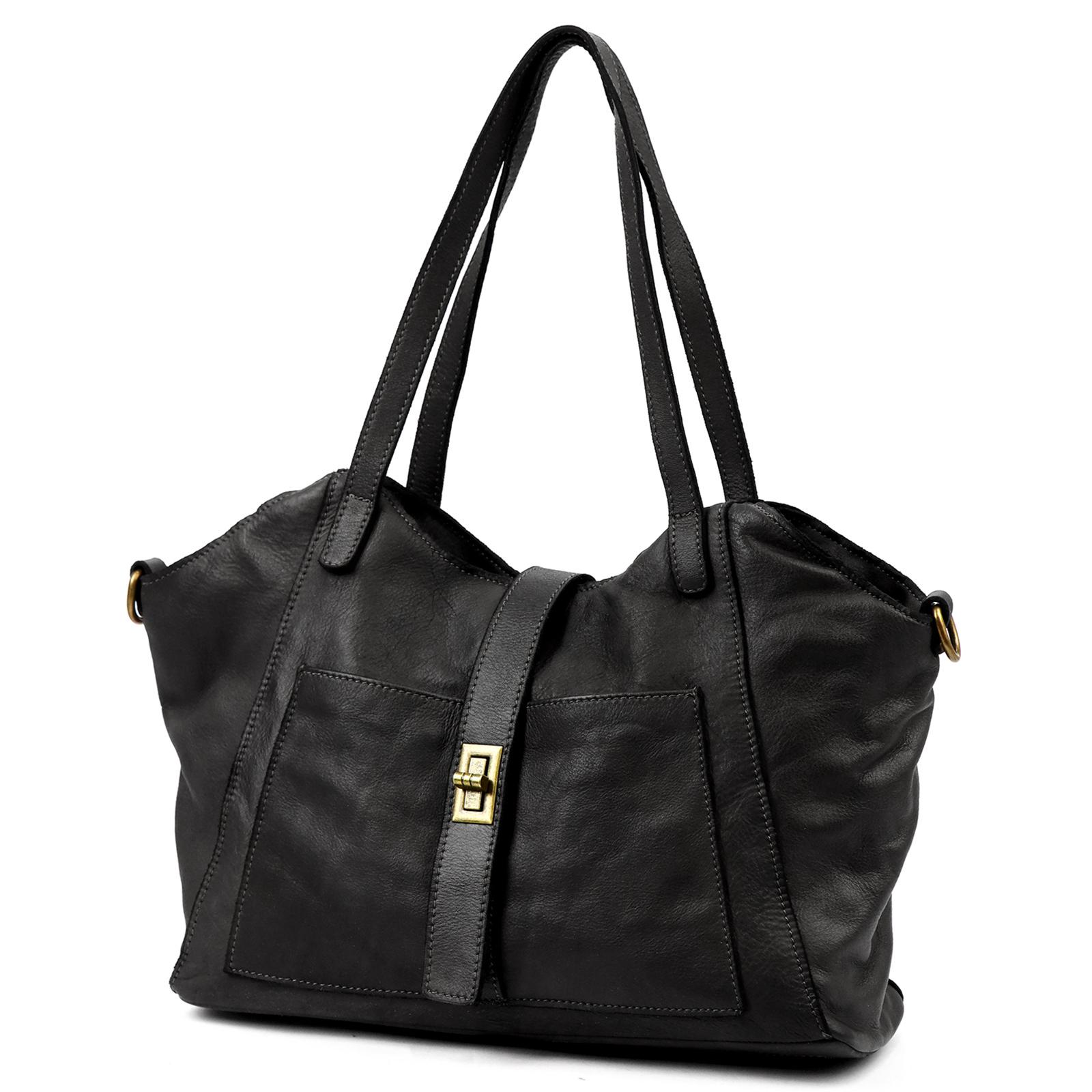 Černá Kožená kabelka VS 840