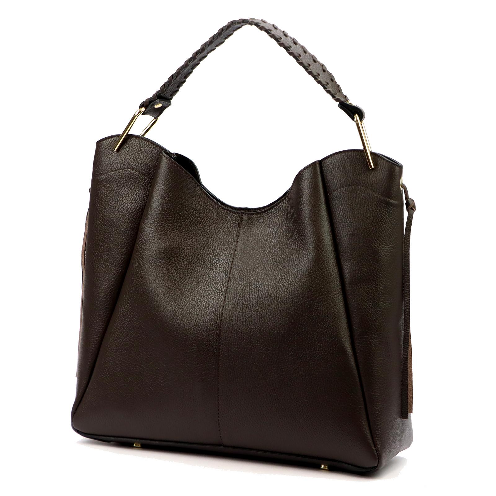 Hnědá Kožená kabelka Luka ORALLOD 080-62