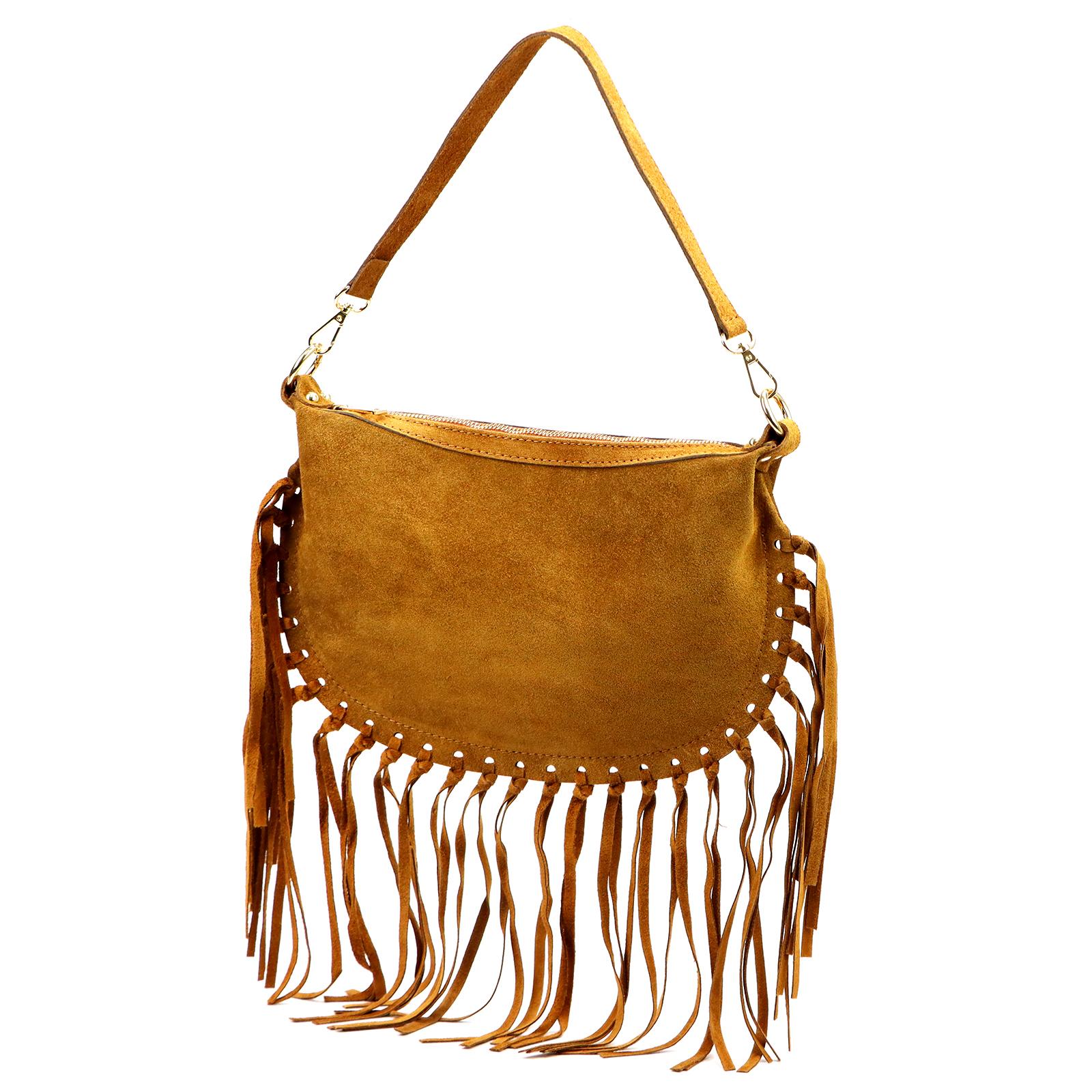 Hnědá Kožená kabelka Luka 510-52