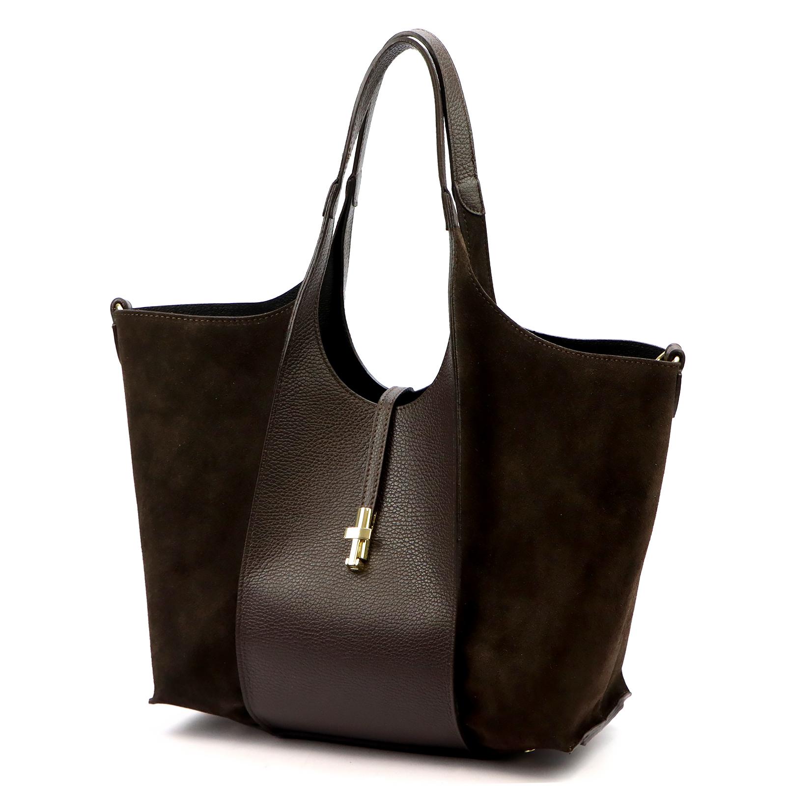 Hnědá Kožená kabelka Luka 860-62