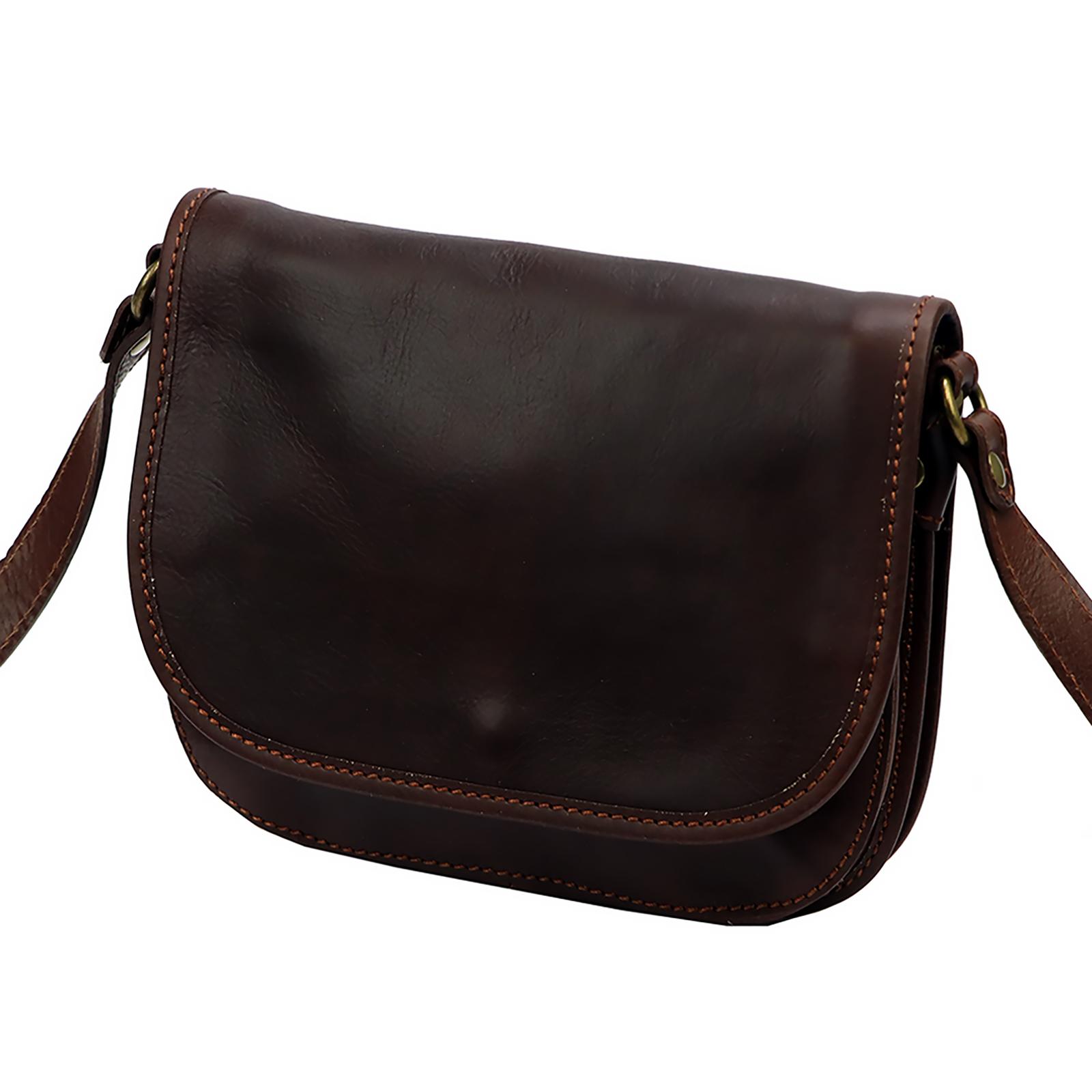 Hnědá Kožená kabelka Florence 5002