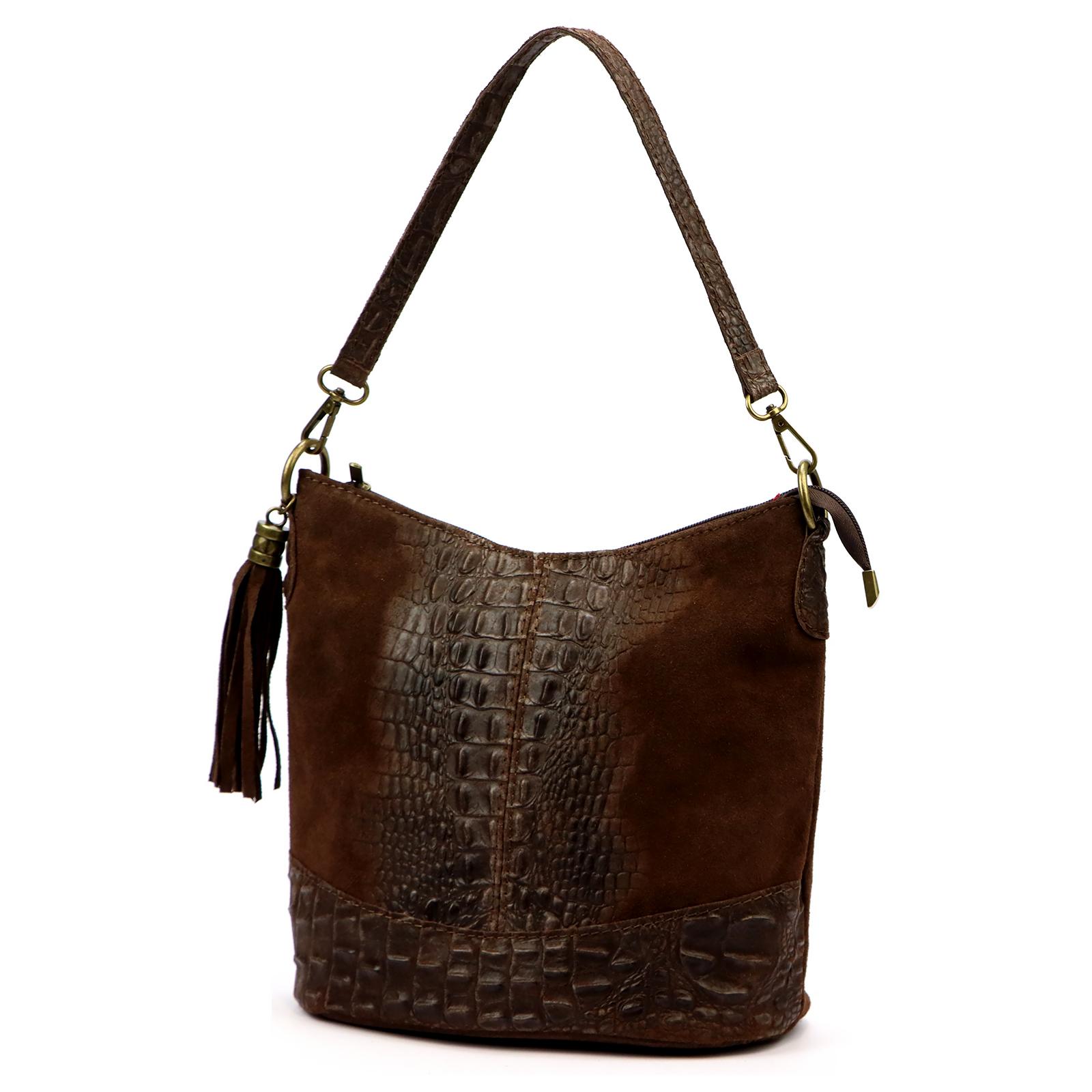 Hnědá Kožená kabelka Luka OCORC 720-62