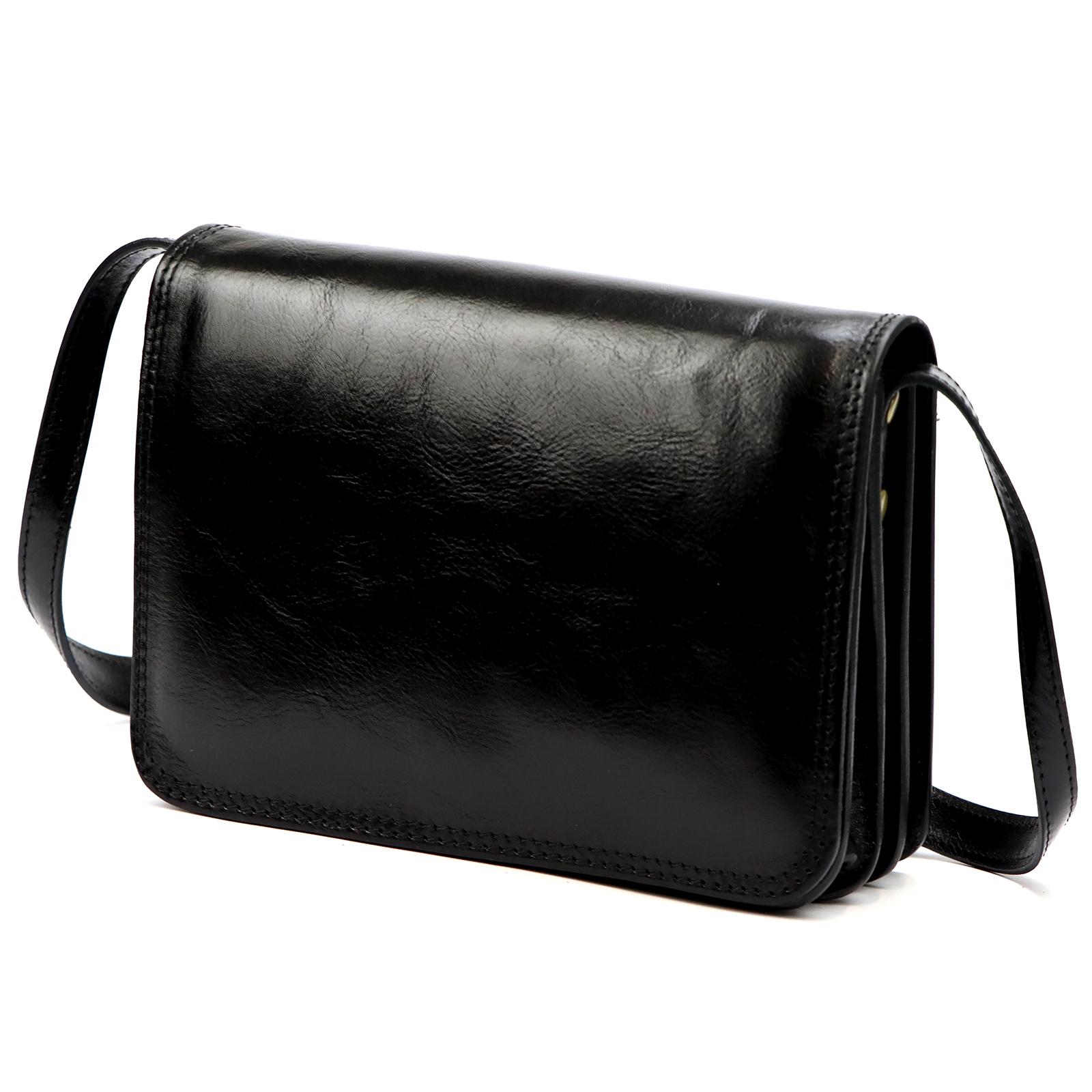 Černá Kožená kabelka Florence 801