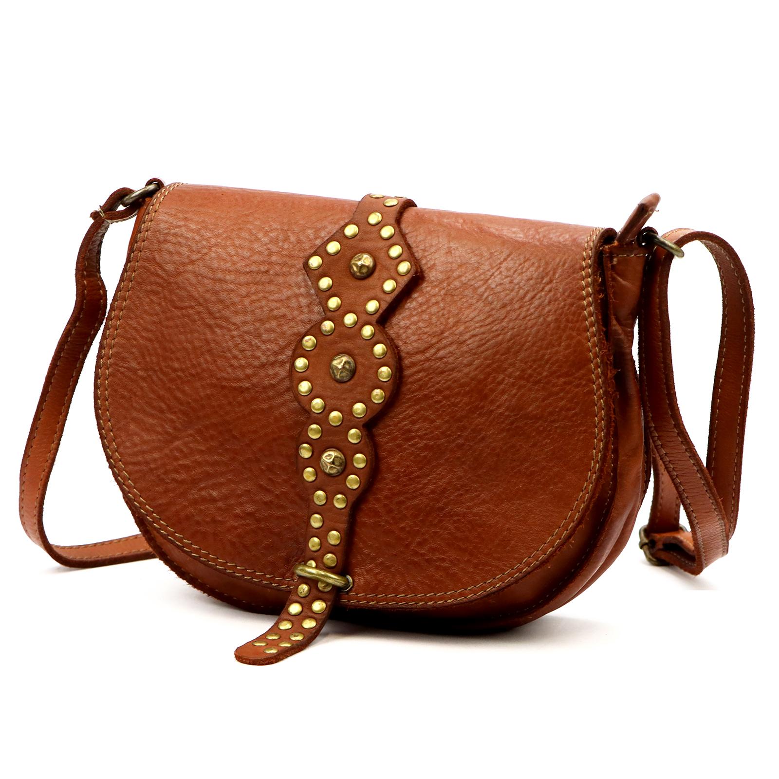 Hnědá Kožená kabelka VS 730