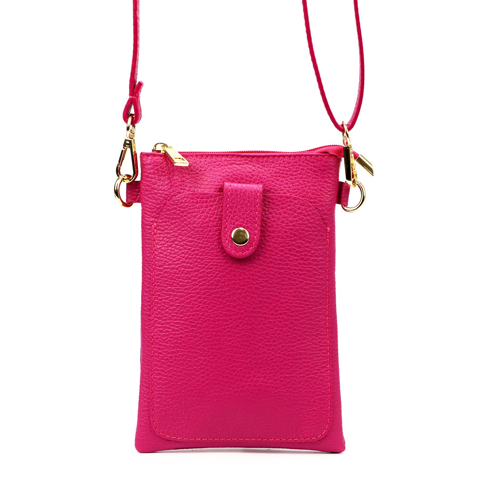 Růžová Kožená kabelka Luka 070-02