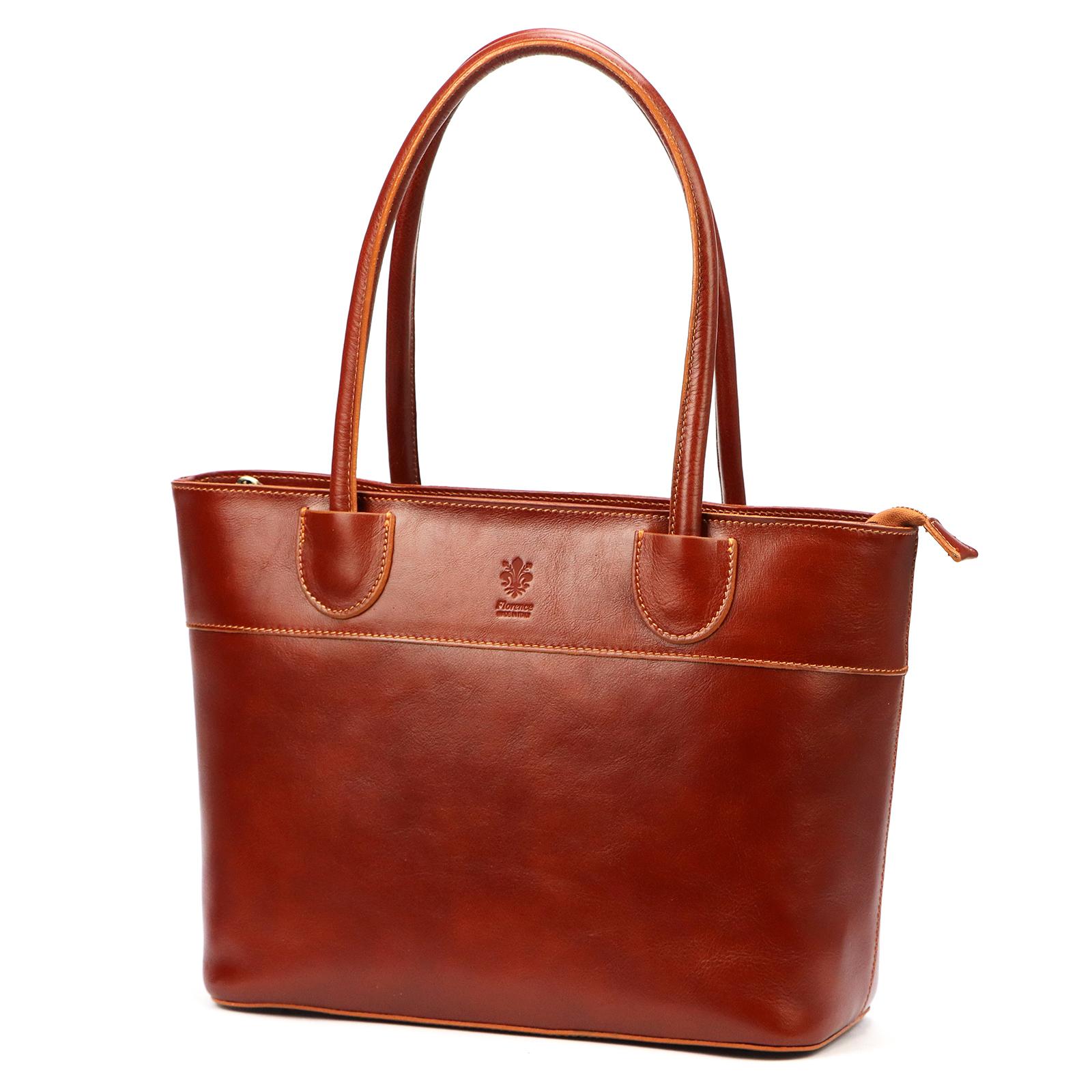 Hnědá Kožená kabelka Florence 21