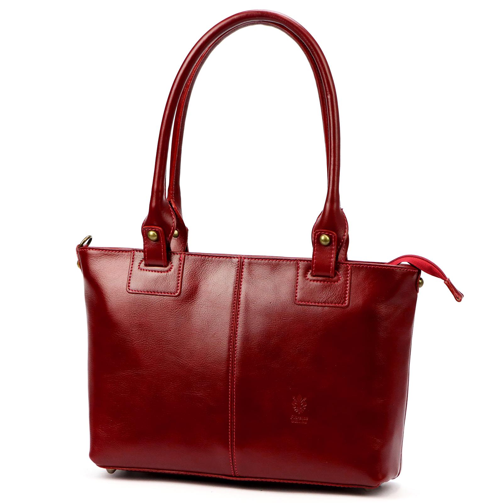 Červená Kožená kabelka Florence 65