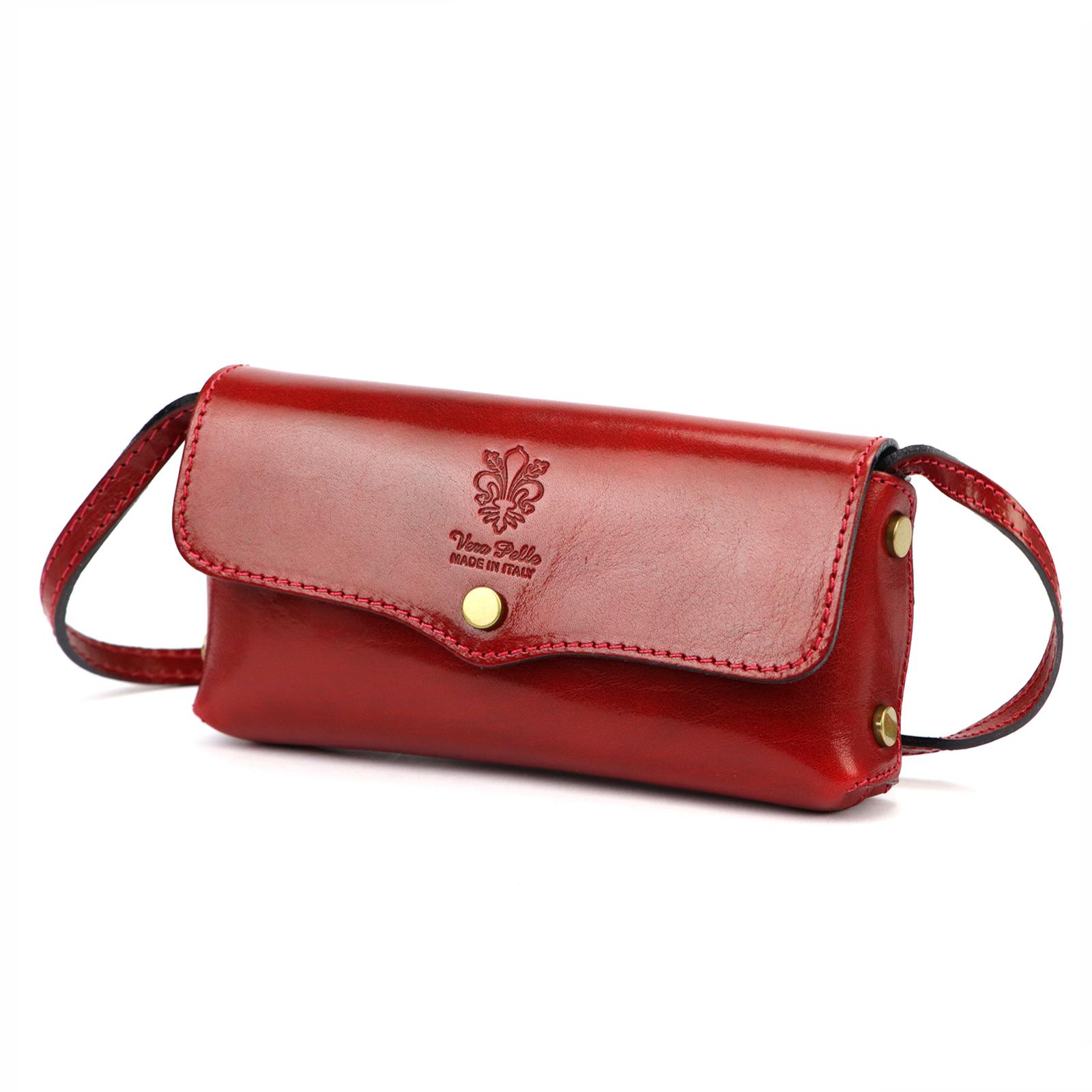 Červená Kožená kabelka Florence 27