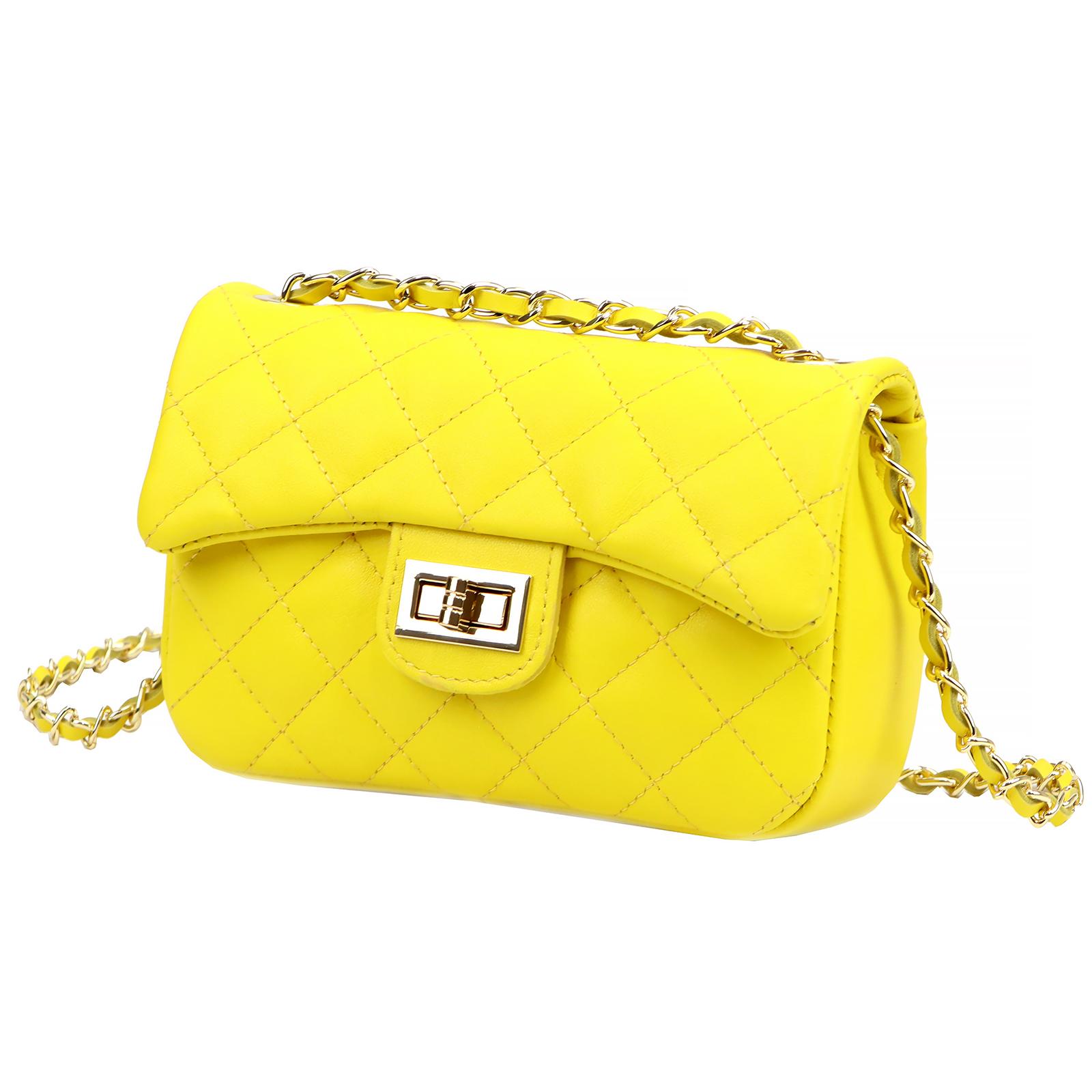 Žlutá Kožená kabelka Luka 240-02