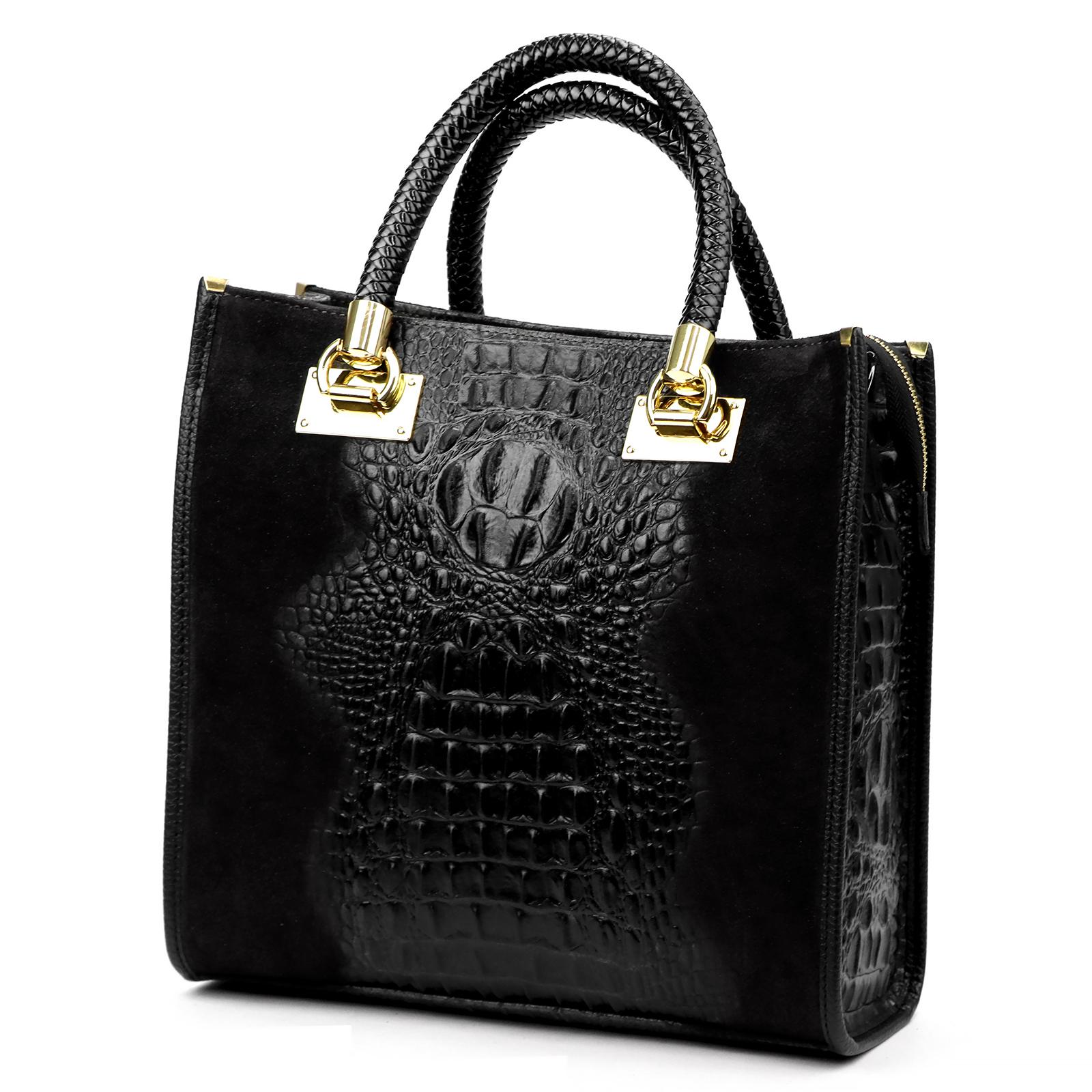 Černá Kožená kabelka Luka OCORC 270-62