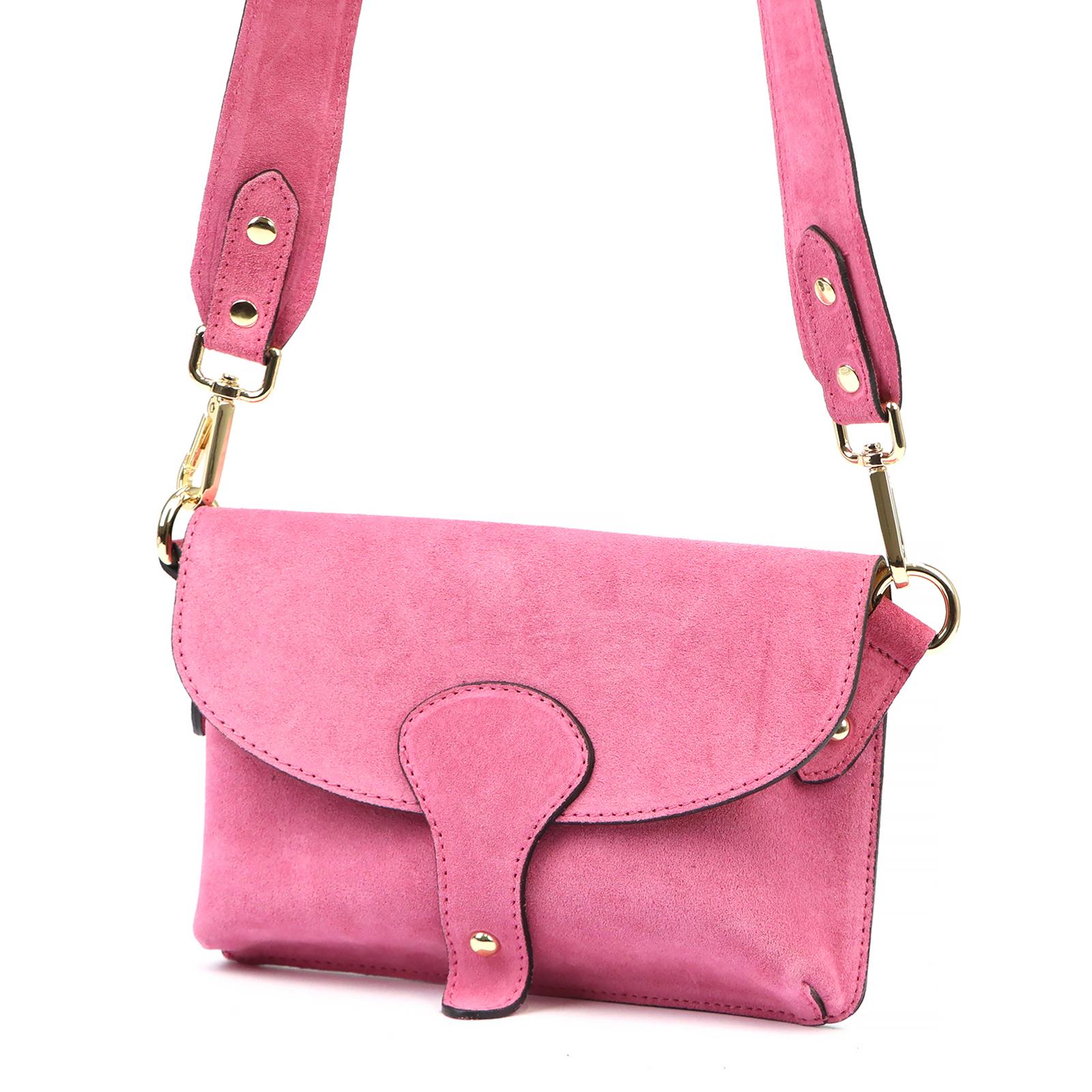 Růžová Kožená kabelka Luka AKMARGATSNI 170-42